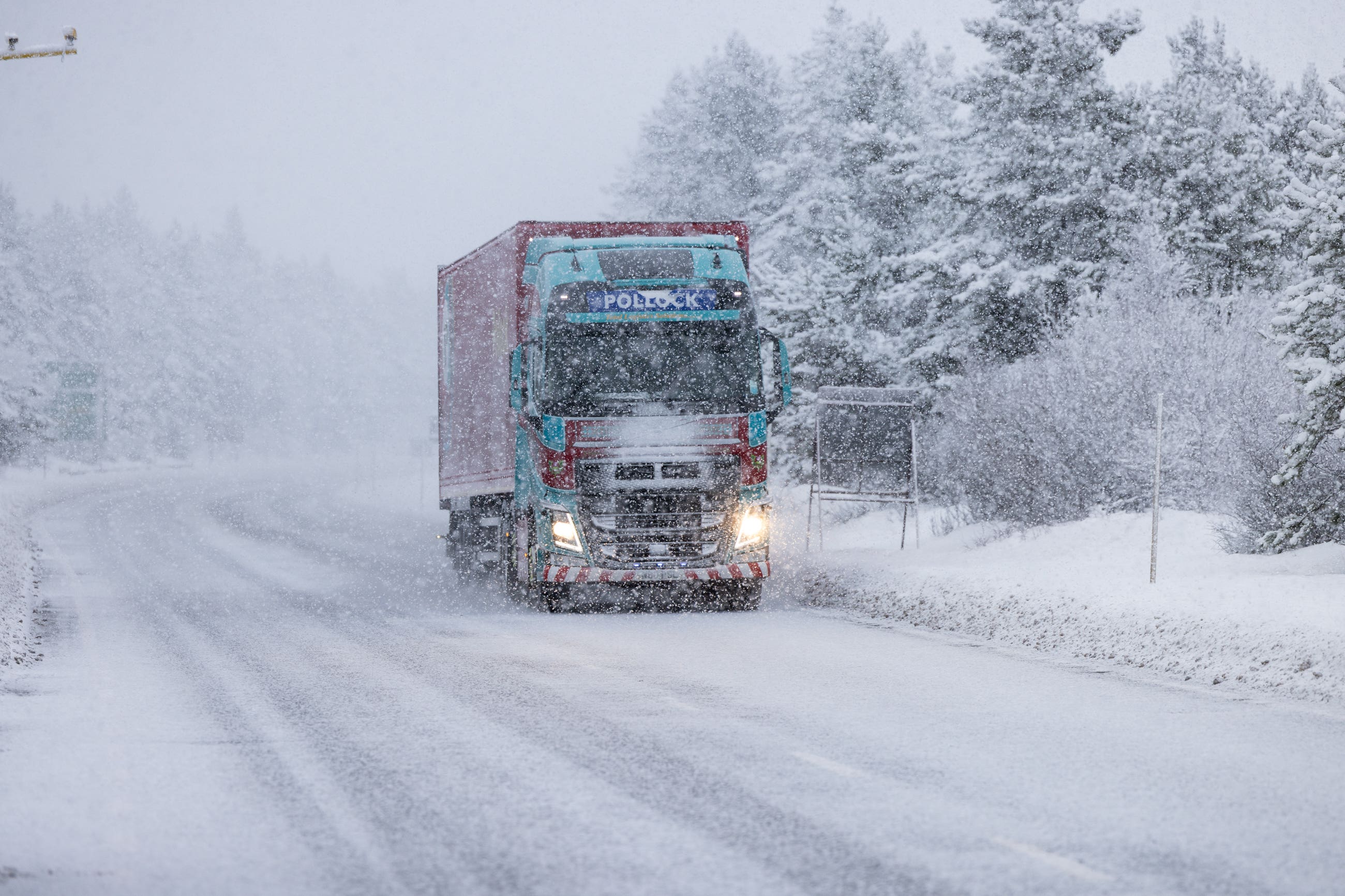 Motorists faced difficult driving conditions due to snow