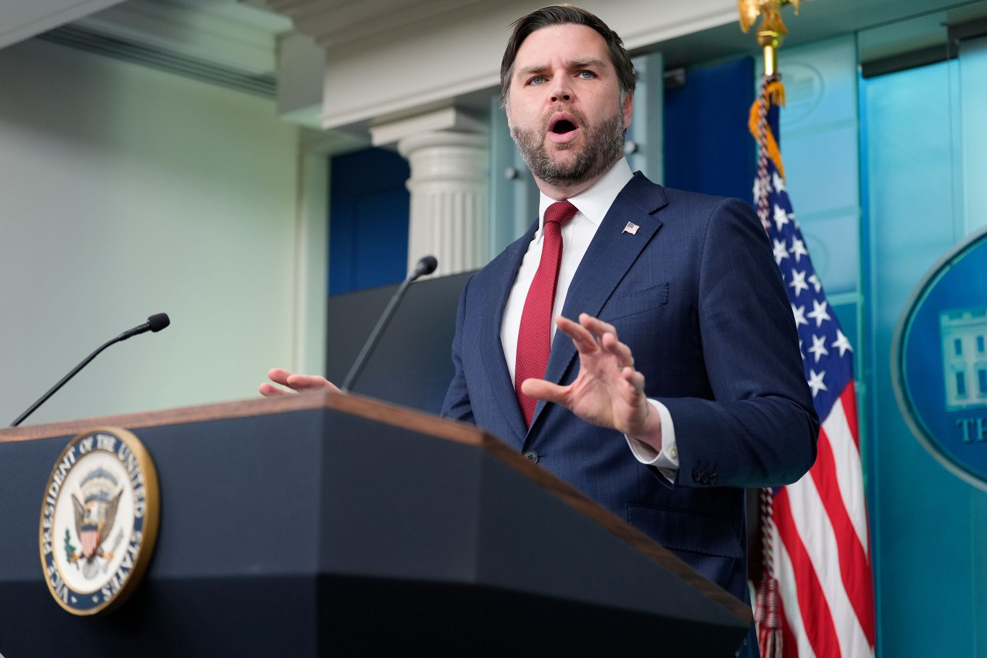 <p>JD Vance took the White House podium to address the ICE shooting in Minnesota. What followed was the blame game and little to ease the nation’s tensions. </p>
