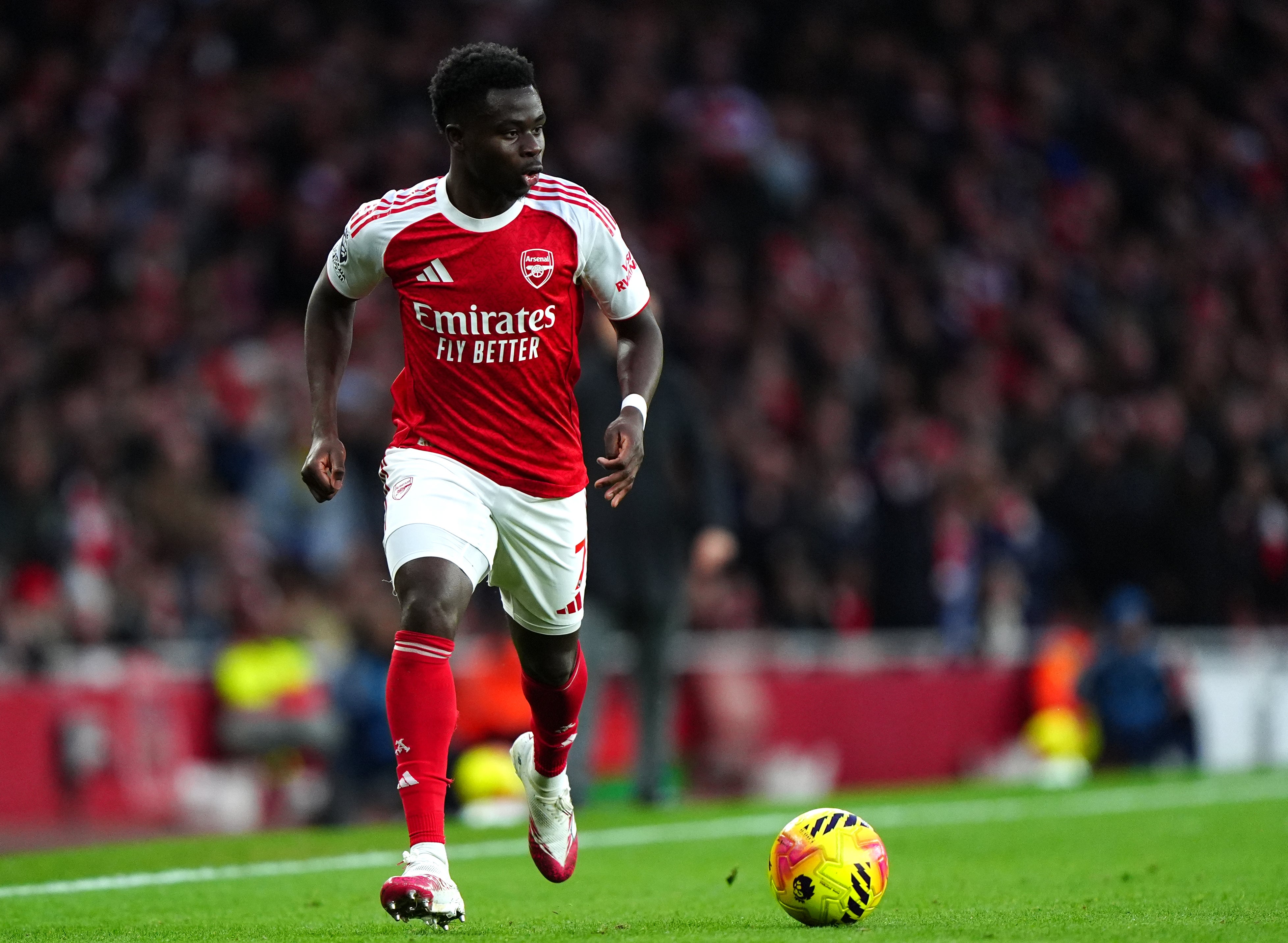 Arsenal’s Bukayo Saka has signed a five-year deal (Bradley Collyer/PA)