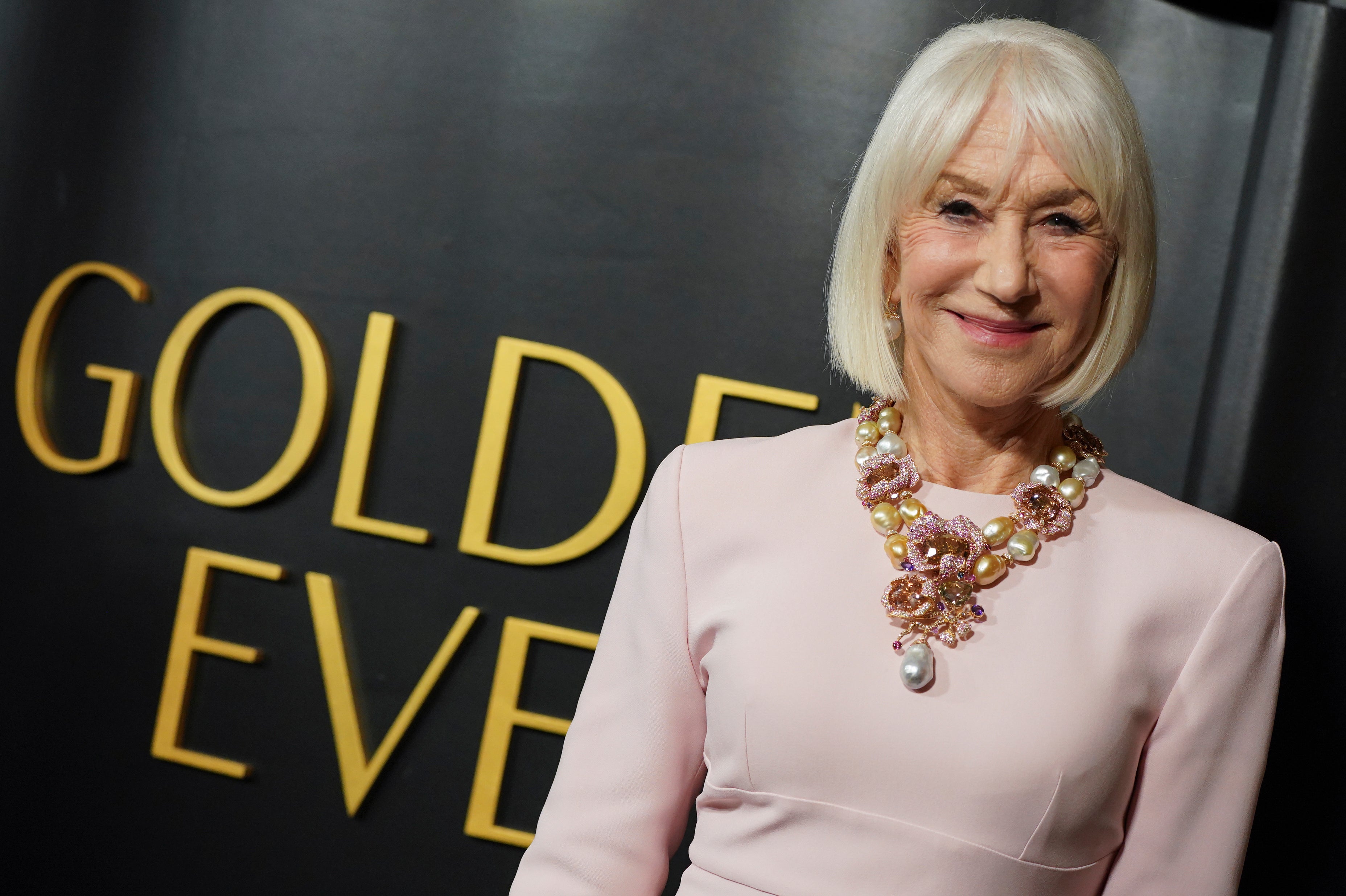 Helen Mirren at the Golden Globes Golden Eve
