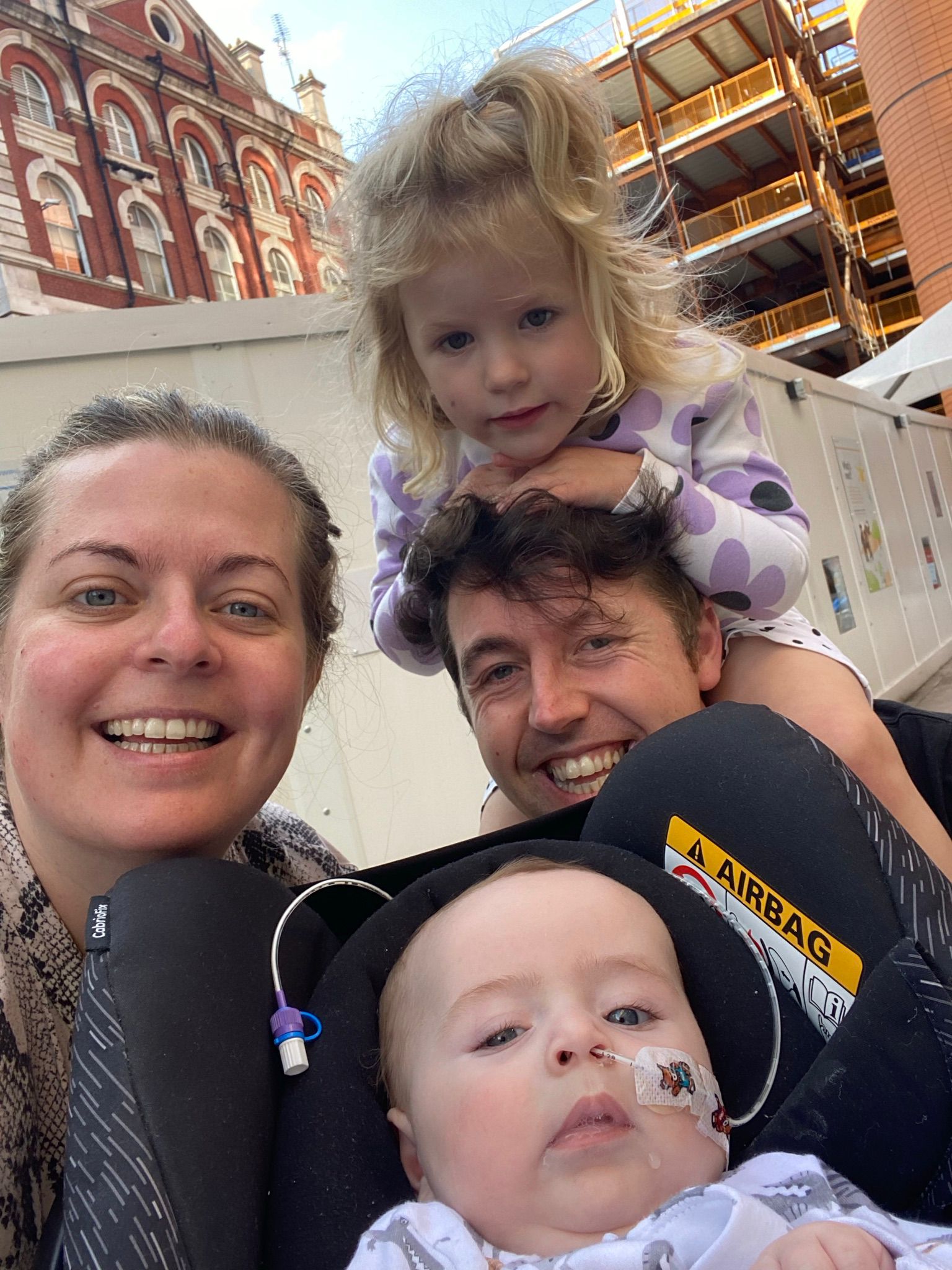 The Cooke family being reunited for the first time after the gruelling diagnosis and treatment period