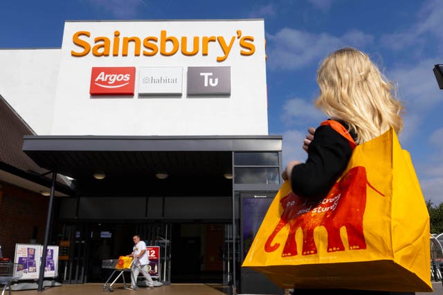 Sainsbury’s revealed ongoing pressure in its non-food arm and Argos business (David Parry/PA)