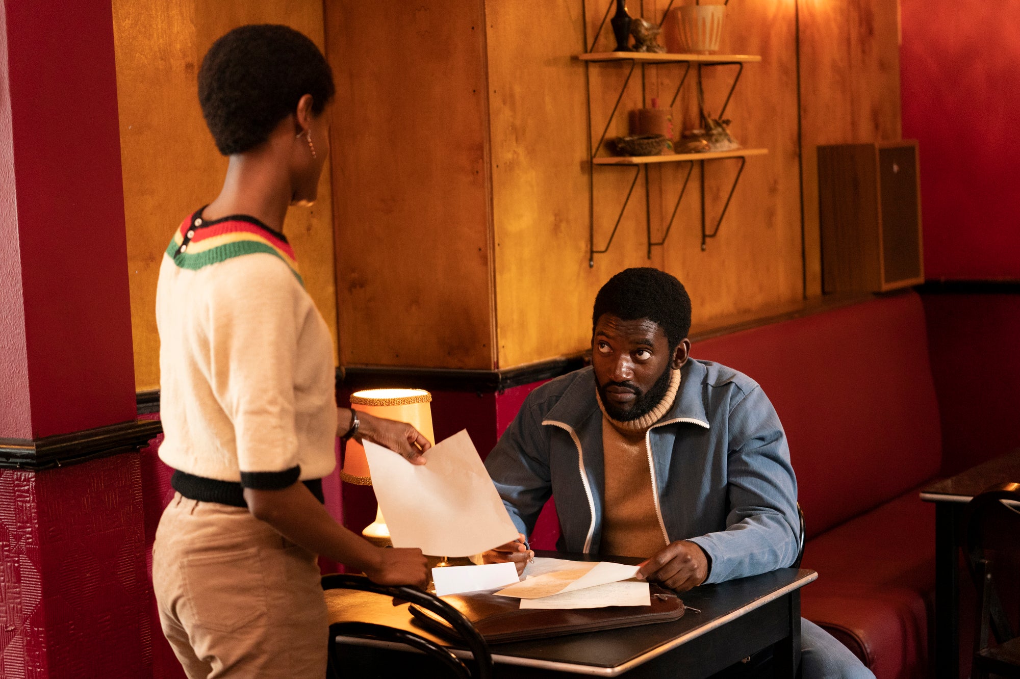 Malachi Kirby and Letitia Wright in ‘Small Axe: Mangrove’