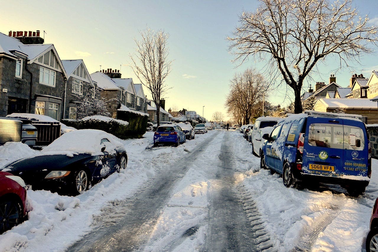 John Swinney has visited Aberdeen to thank those involved in dealing with snow over the past week (Beth Edmonston/PA)