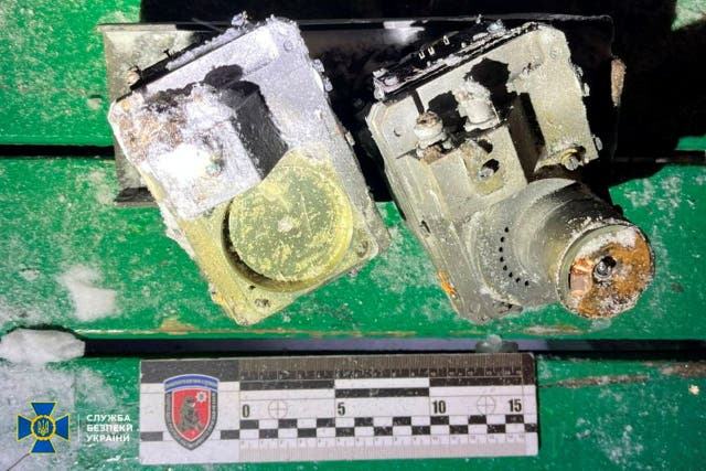 <p>A part of Russian nuclear-capable hypersonic Oreshnik missile system at the site of the Russian missile strike, amid Russia's attack on Ukraine, in Lviv region, Ukraine January 9, 2026</p>