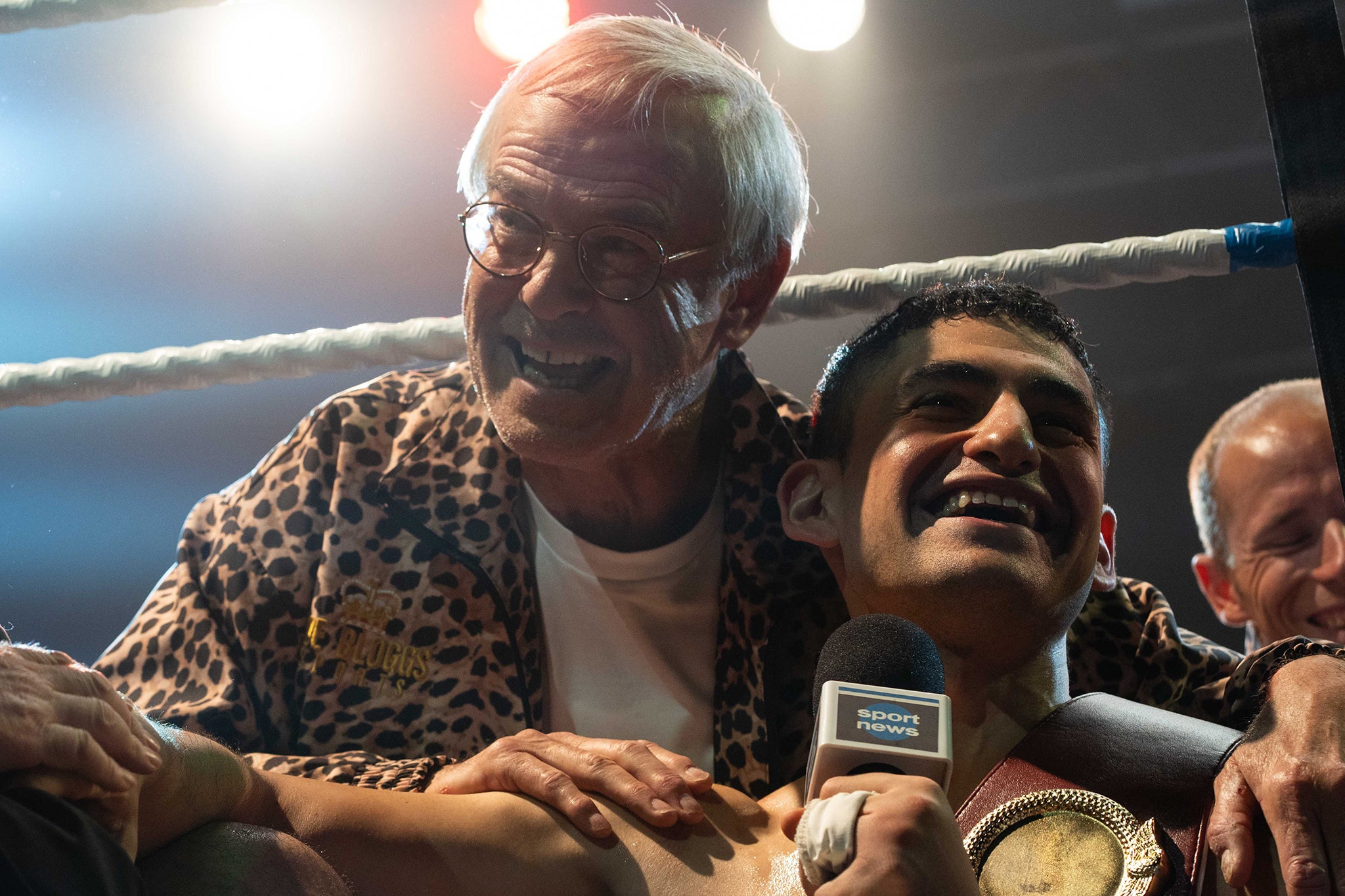 Pierce Brosnan and Amir El-Masry as Brendan Ingle and Prince Naseem in the boxing biopic ‘Giant’