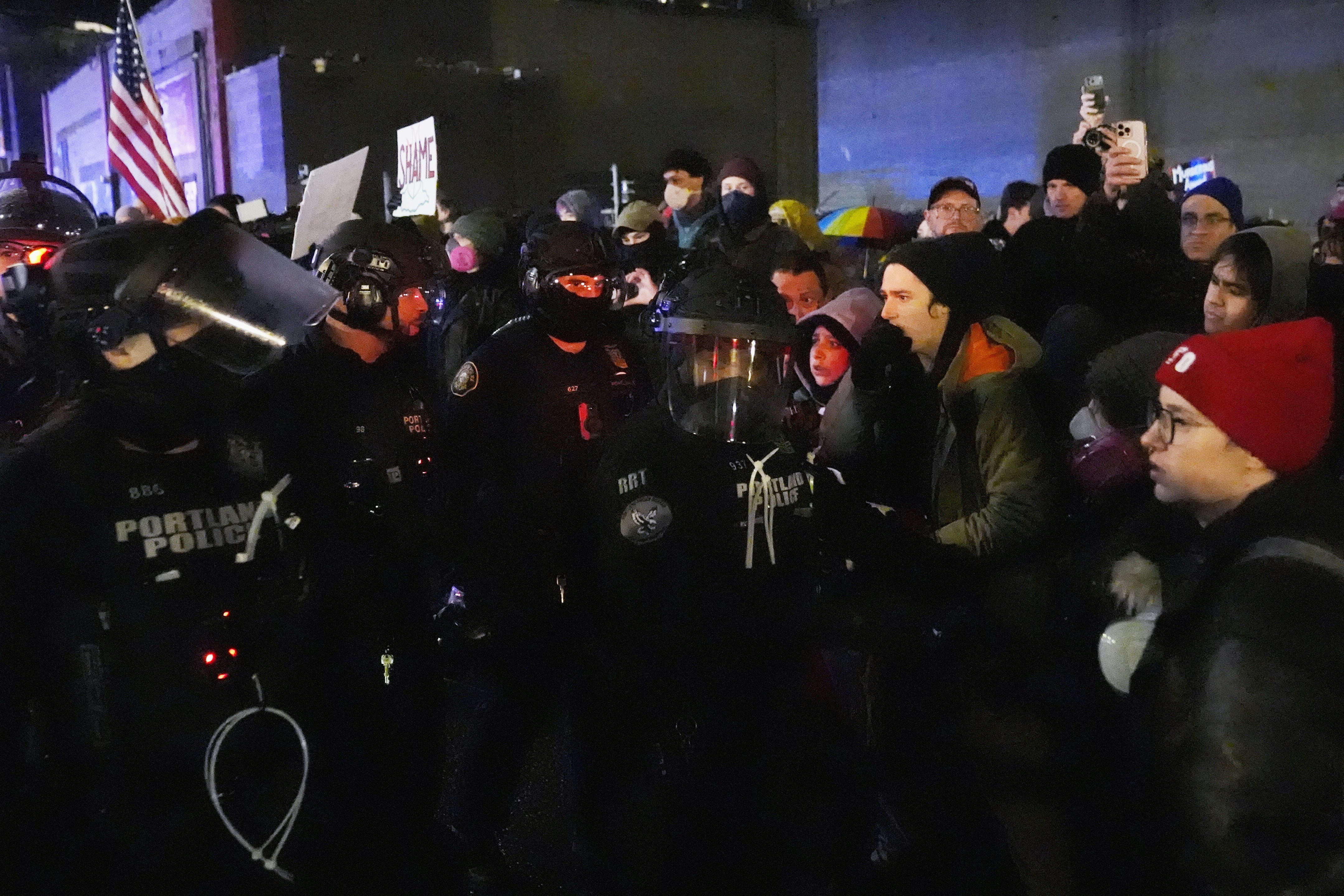 A stand-off between federal forces and activists in Portland, Oregon