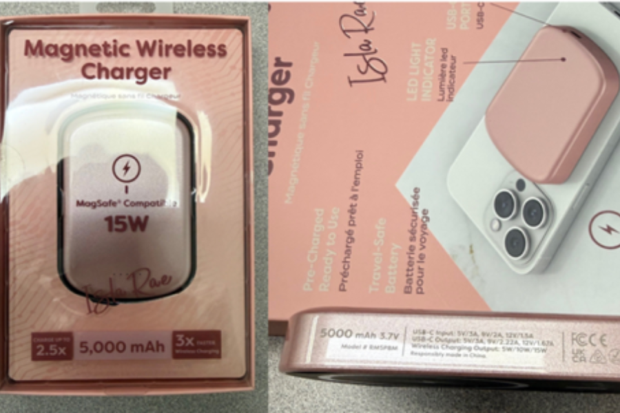 A new recall has been issued for phone charges sold at TJ Maxx and Marshalls. The recall affects Isla Rae magnetic wireless chargers in the U.S. sold nationwide from June 2024 to November 2025 for $15 each.