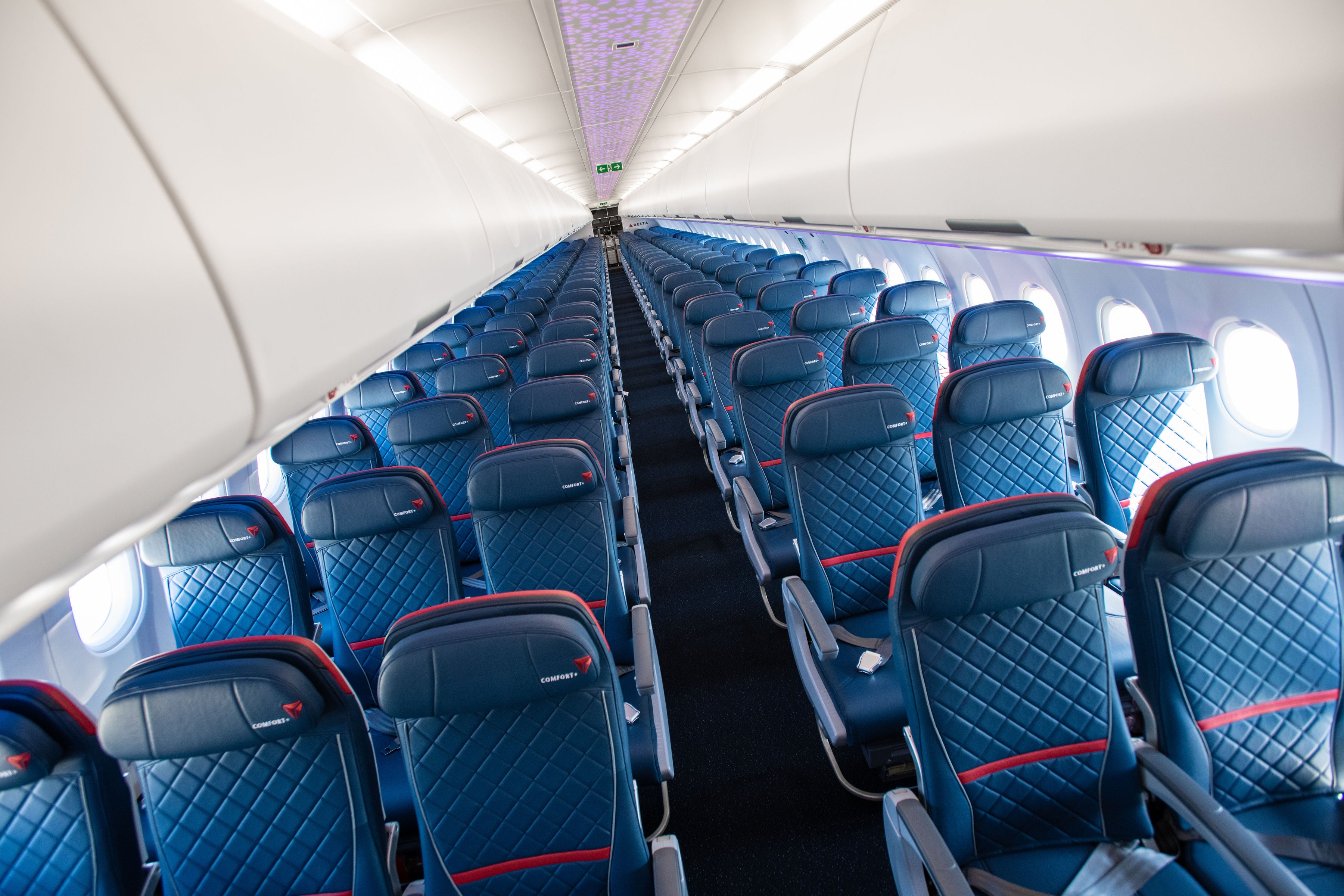 Delta’s Comfort Plus, pictured here on the A321neo, is a satisfyingly elevated economy experience