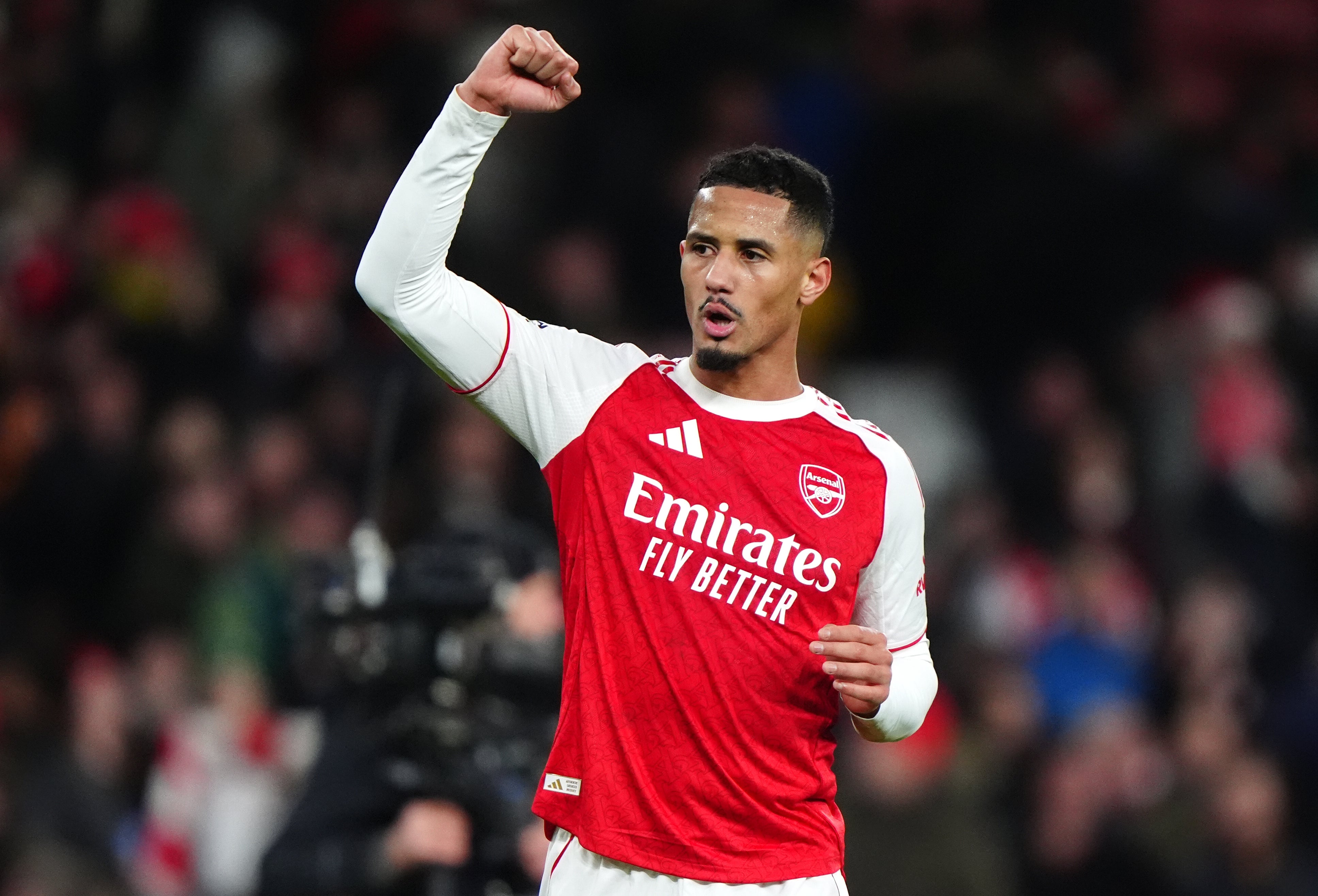 Arsenal fended off interest from Real Madrid to keep William Saliba (Bradley Collyer/PA)