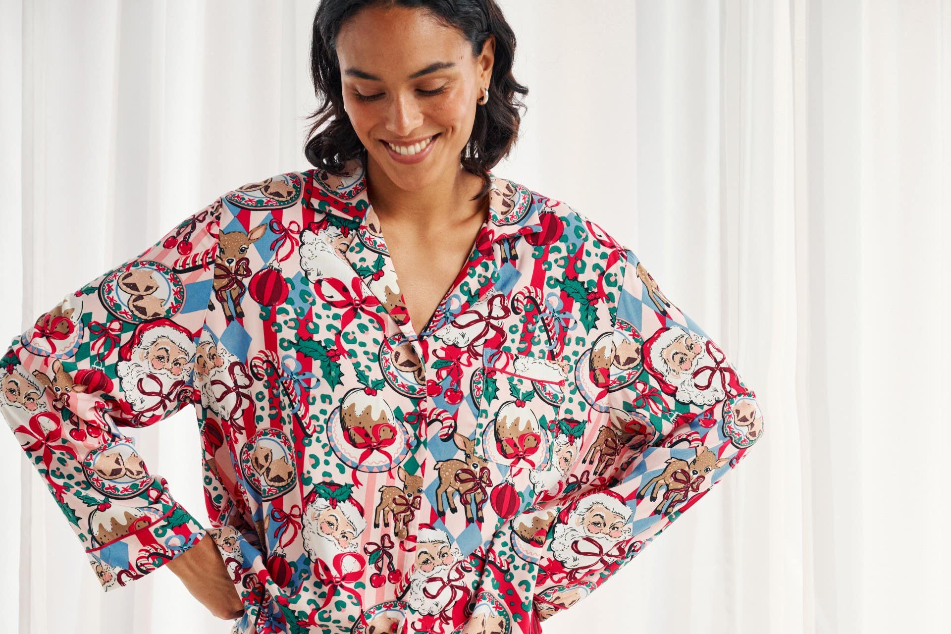 Sainsbury’s has hailed a surge in demand for its Christmas pyjamas (Sainsbury’s/PA)