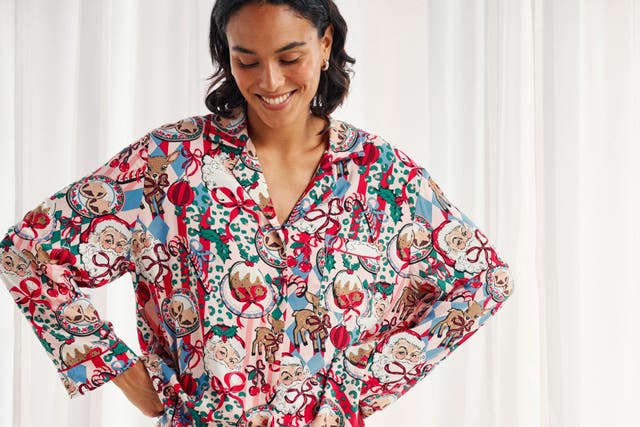 Sainsbury’s has hailed a surge in demand for its Christmas pyjamas (Sainsbury’s/PA)