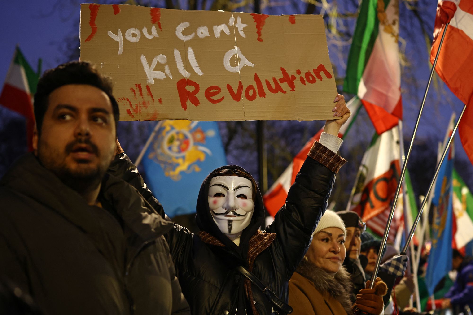 President Donald Trump has suggested that Iran’s supreme leader Ayatollah Ali Khamenei is planning on fleeing the country as millions took to the streets demanding regime change