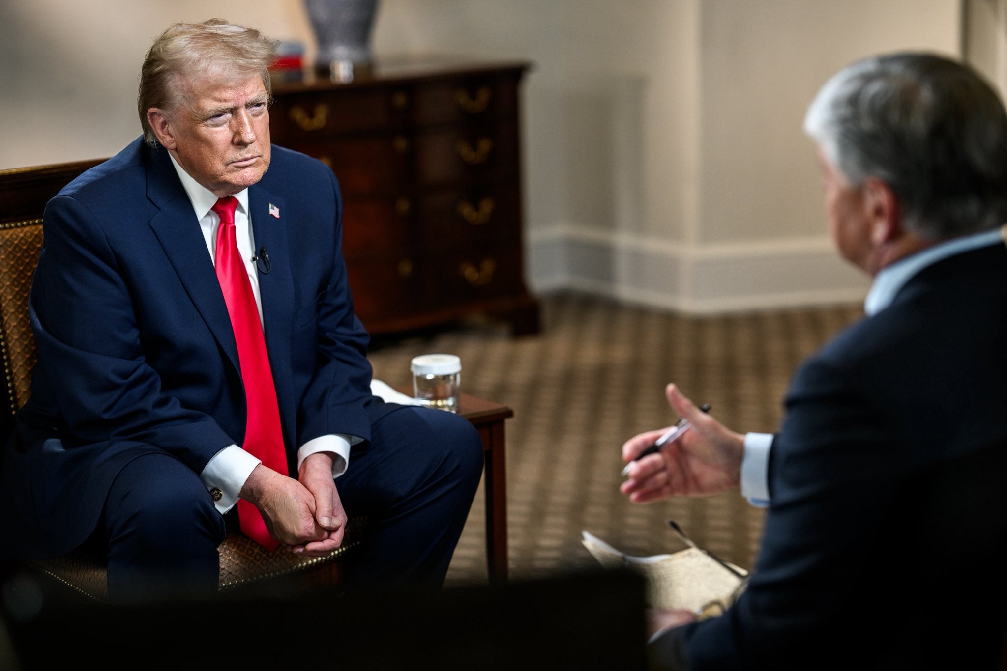 President Donald Trump discussed Venezuela, among other issues, in an interview with Fox News' Sean Hannity