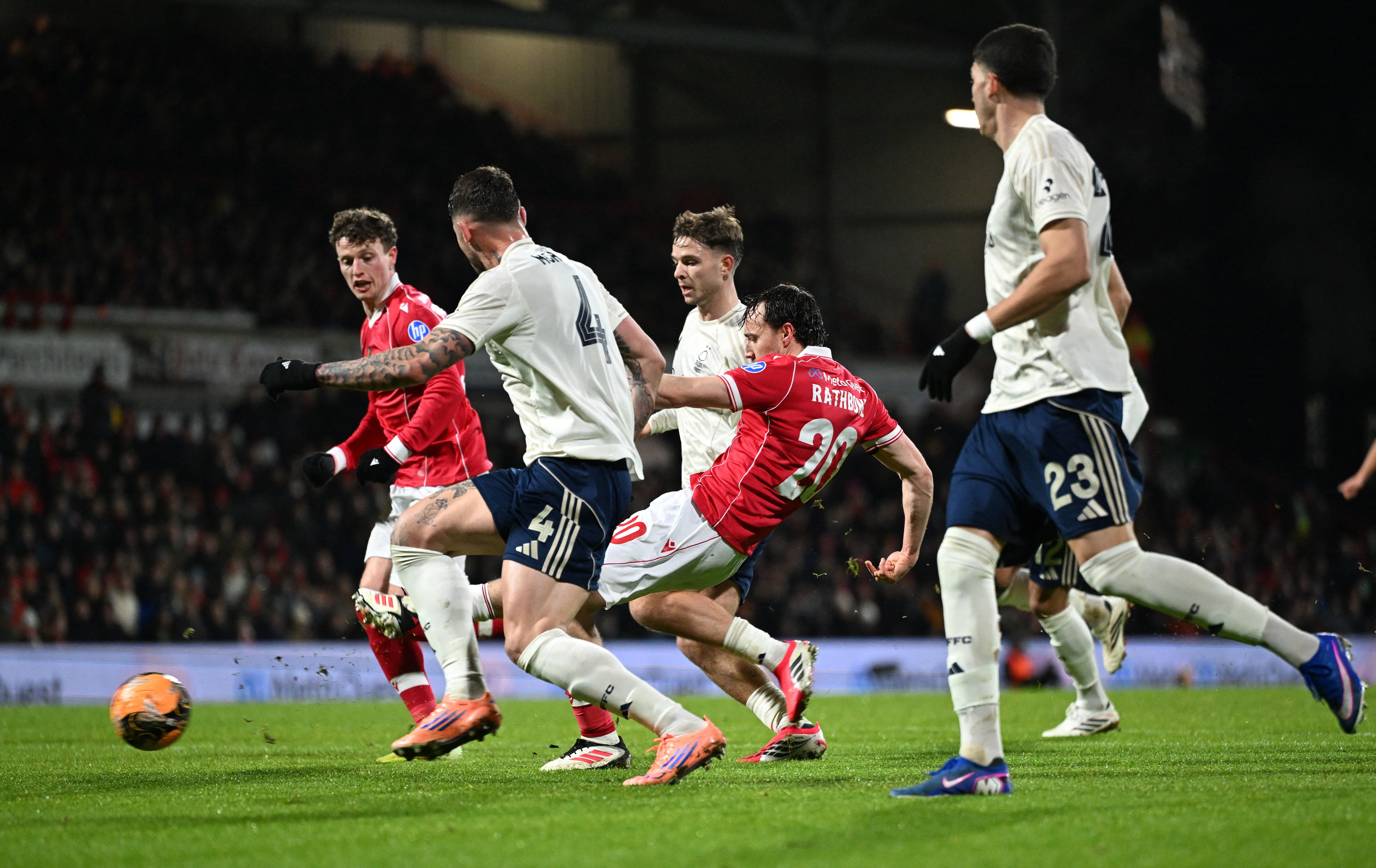 Ollie Rathbone doubled Wrexham’s lead after Liberato Cacace’s opener