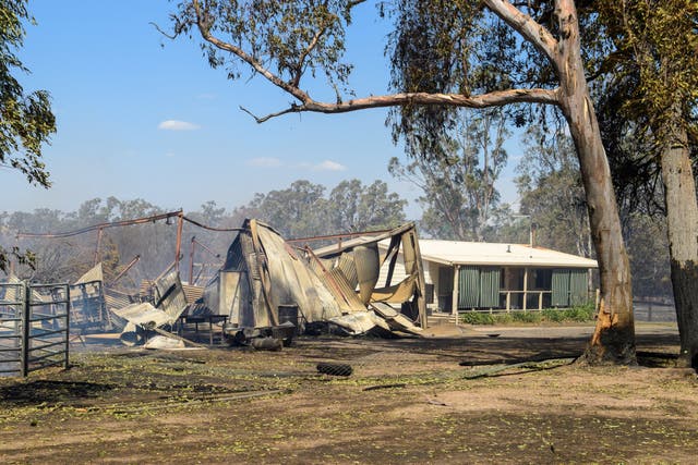 <p>A property destroyed by a bushfire in Longwood, Victoria, Australia</p>
