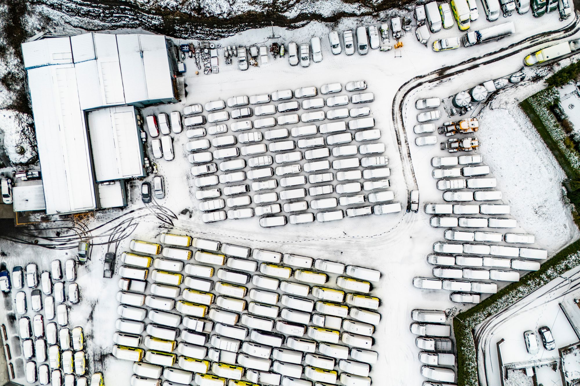 Parts of Wales saw heavy snowfall last week