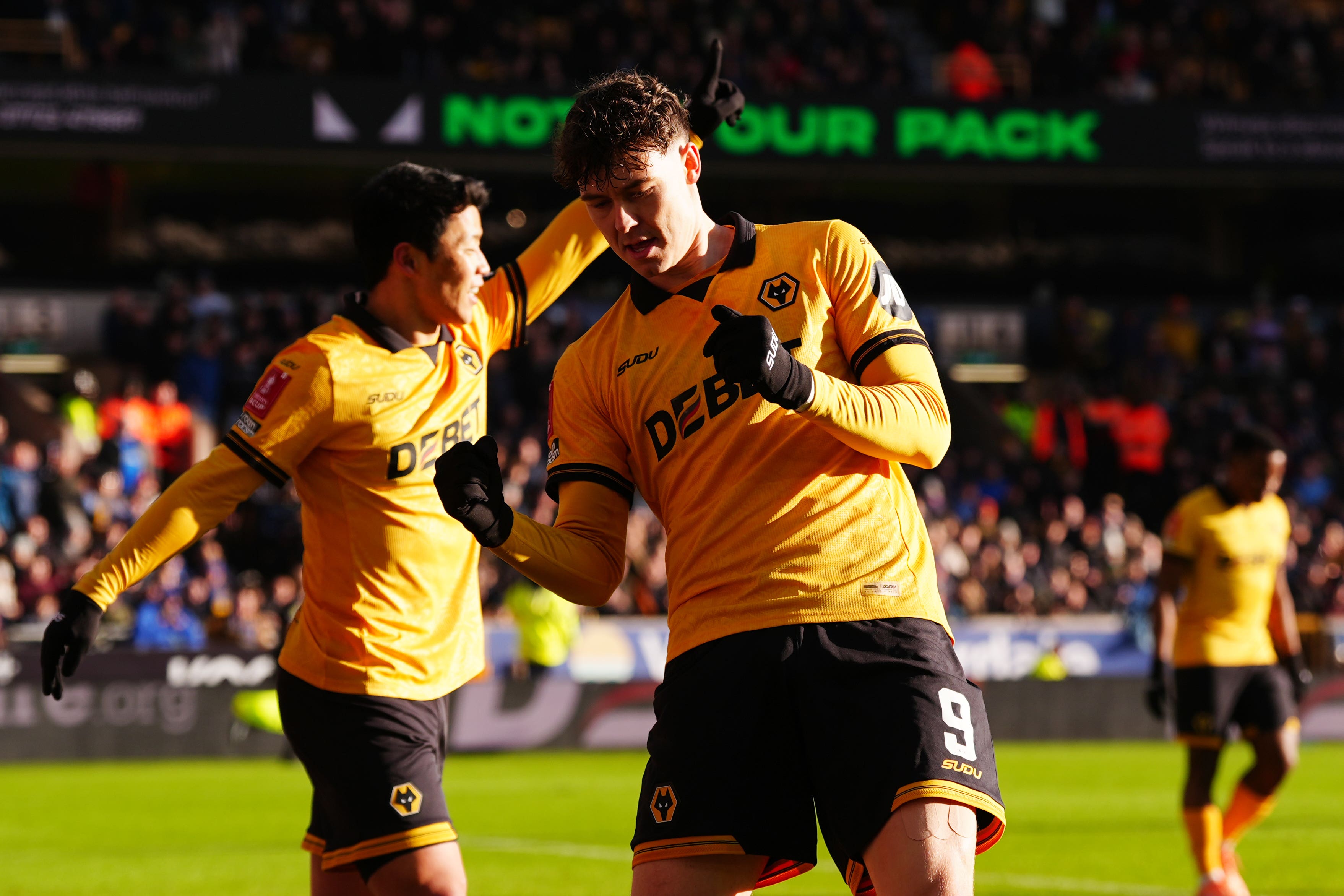 Jorgen Strand Larsen bagged a hat-trick for Wolves (Bradley Collyer/PA)