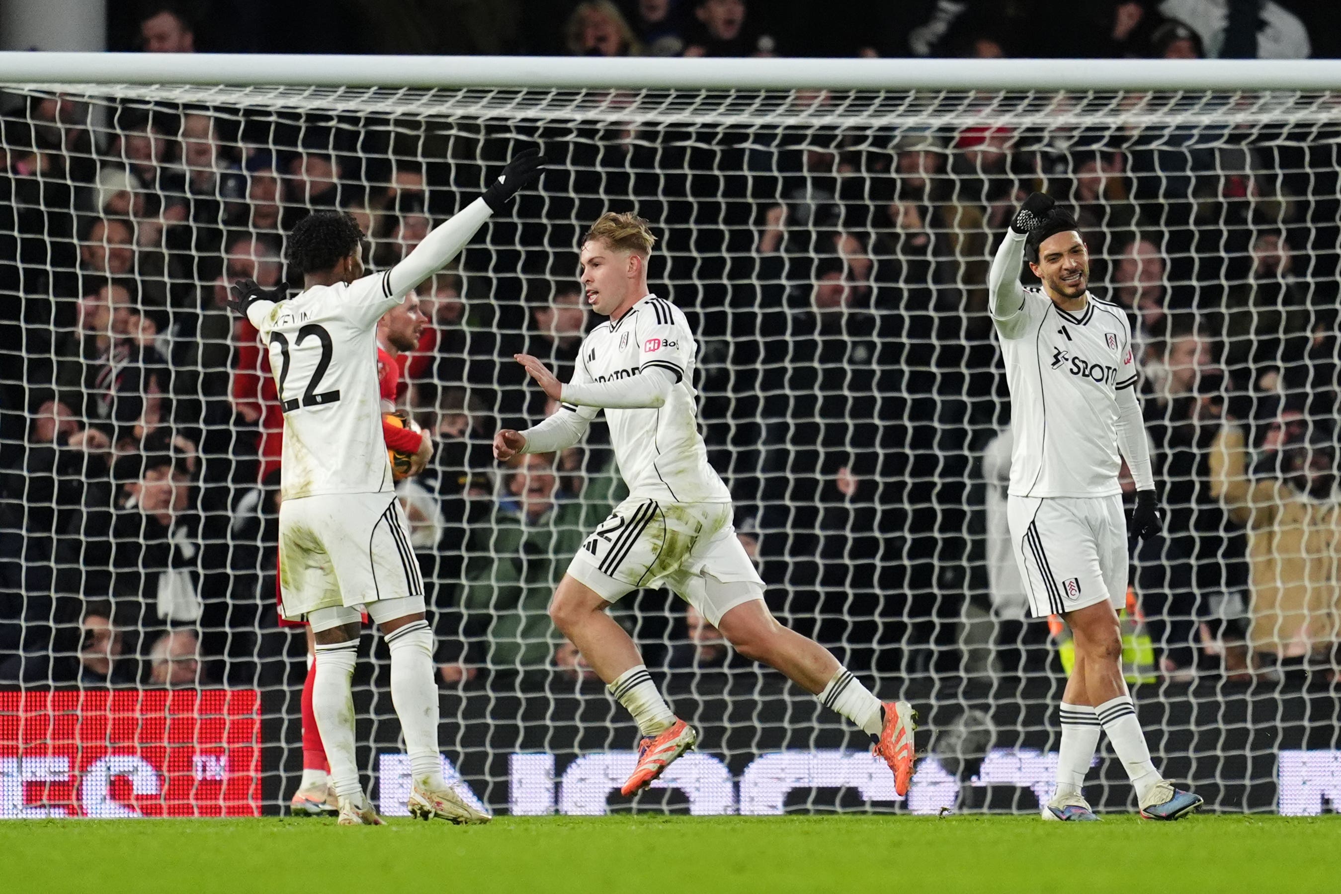 Fulham’s Emile Smith Rowe celebrates (Adam Davy/PA)