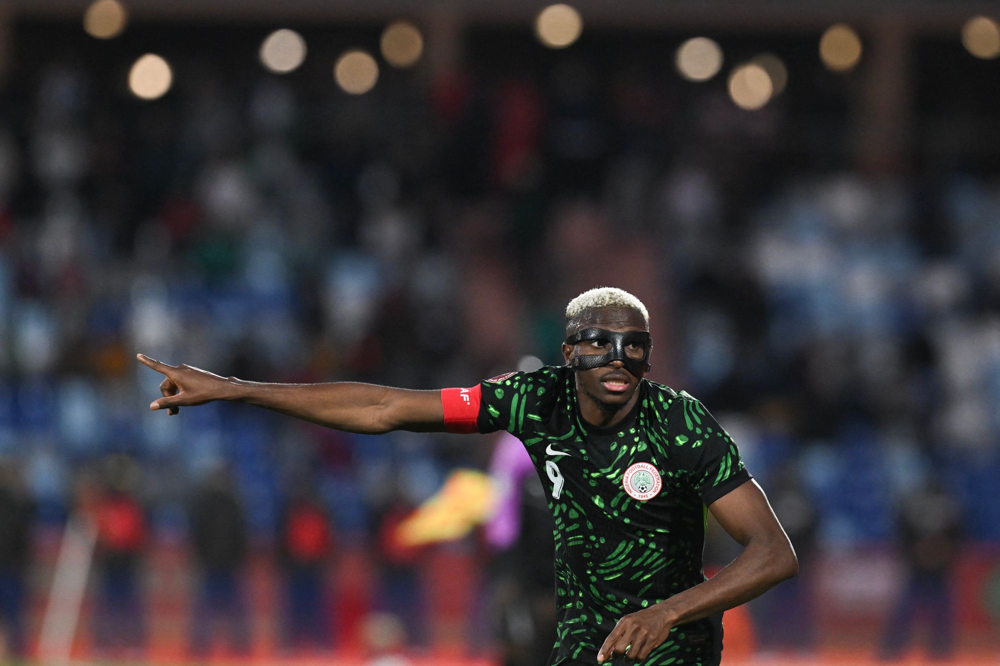 Victor Osimhen reacts during the Africa Cup of Nations