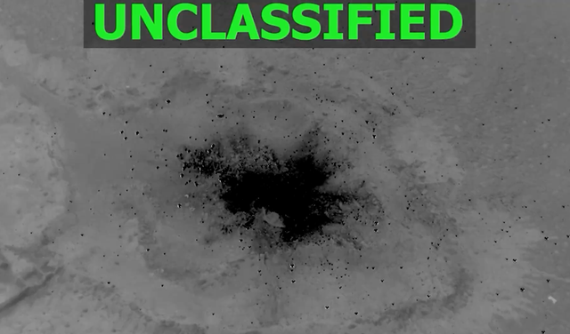 <p>Footage of explosions shared by CENTCOM on Saturday, announcing the strikes</p>