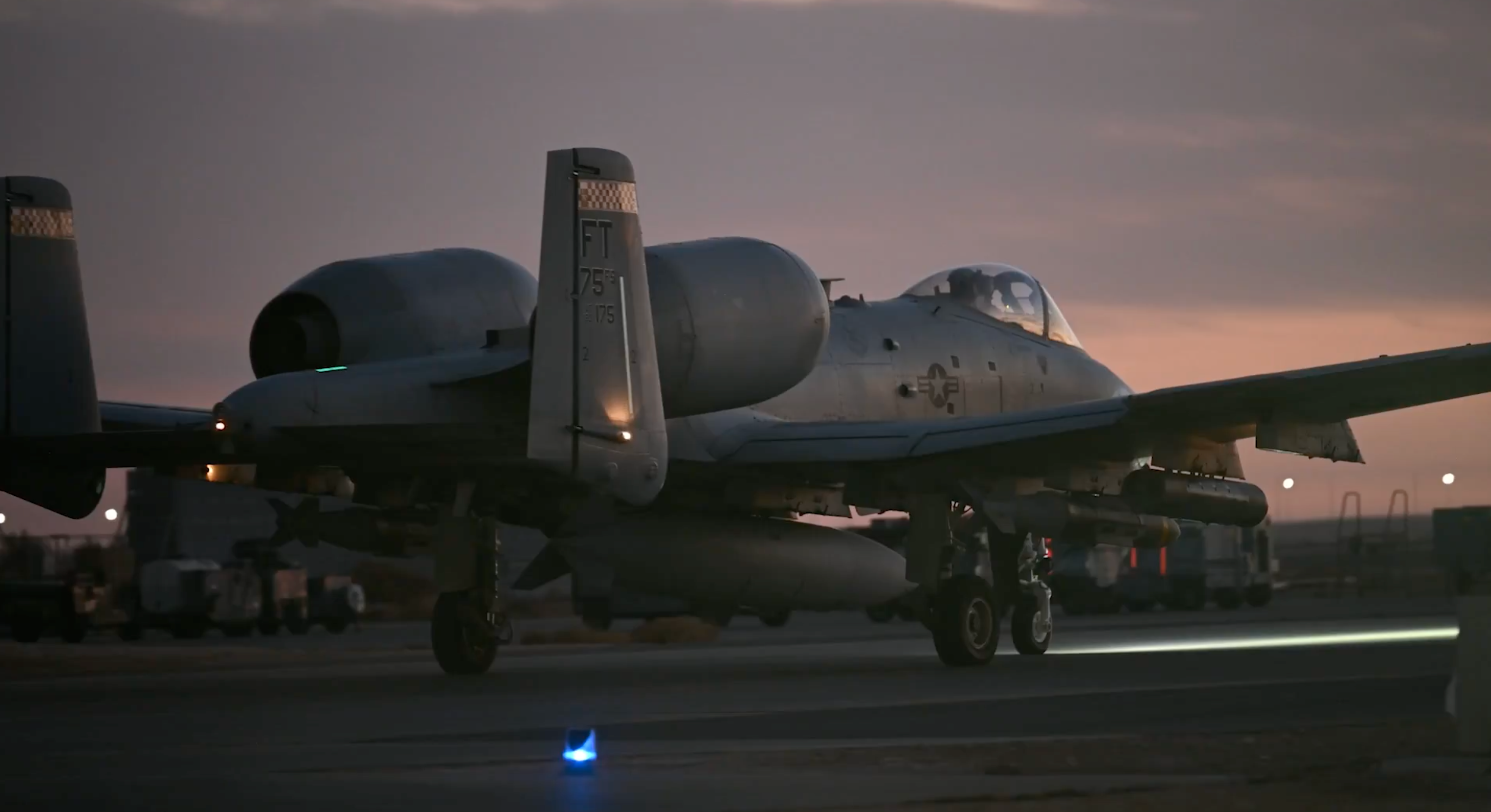<p>American A-10s, armed with 30mm gatling guns, pictured ahead of takeover in video shared by CENTCOM</p>