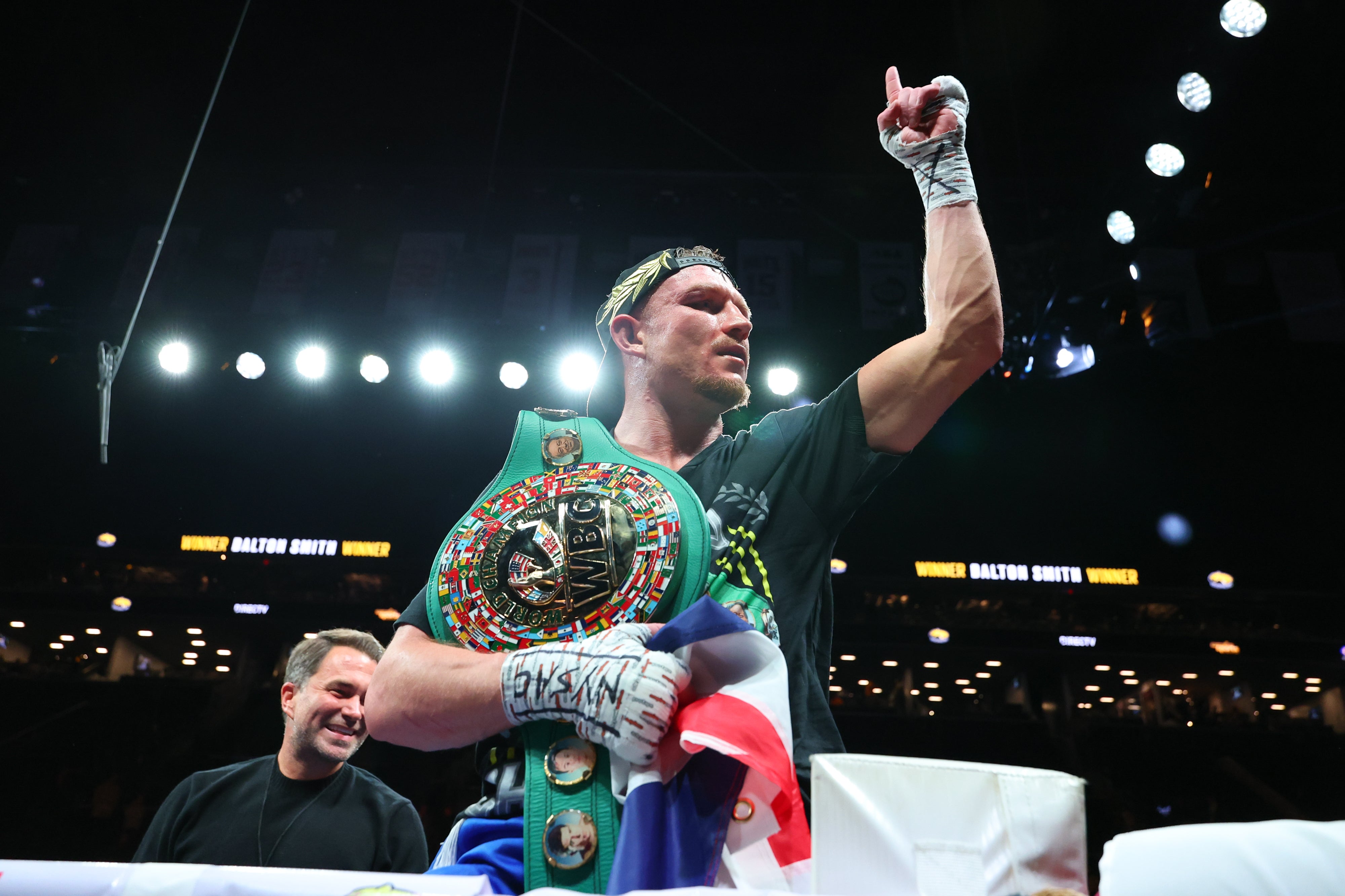 <p>Dalton Smith knocked out Subriel Matias to win the WBC super-lightweight belt in New York</p>