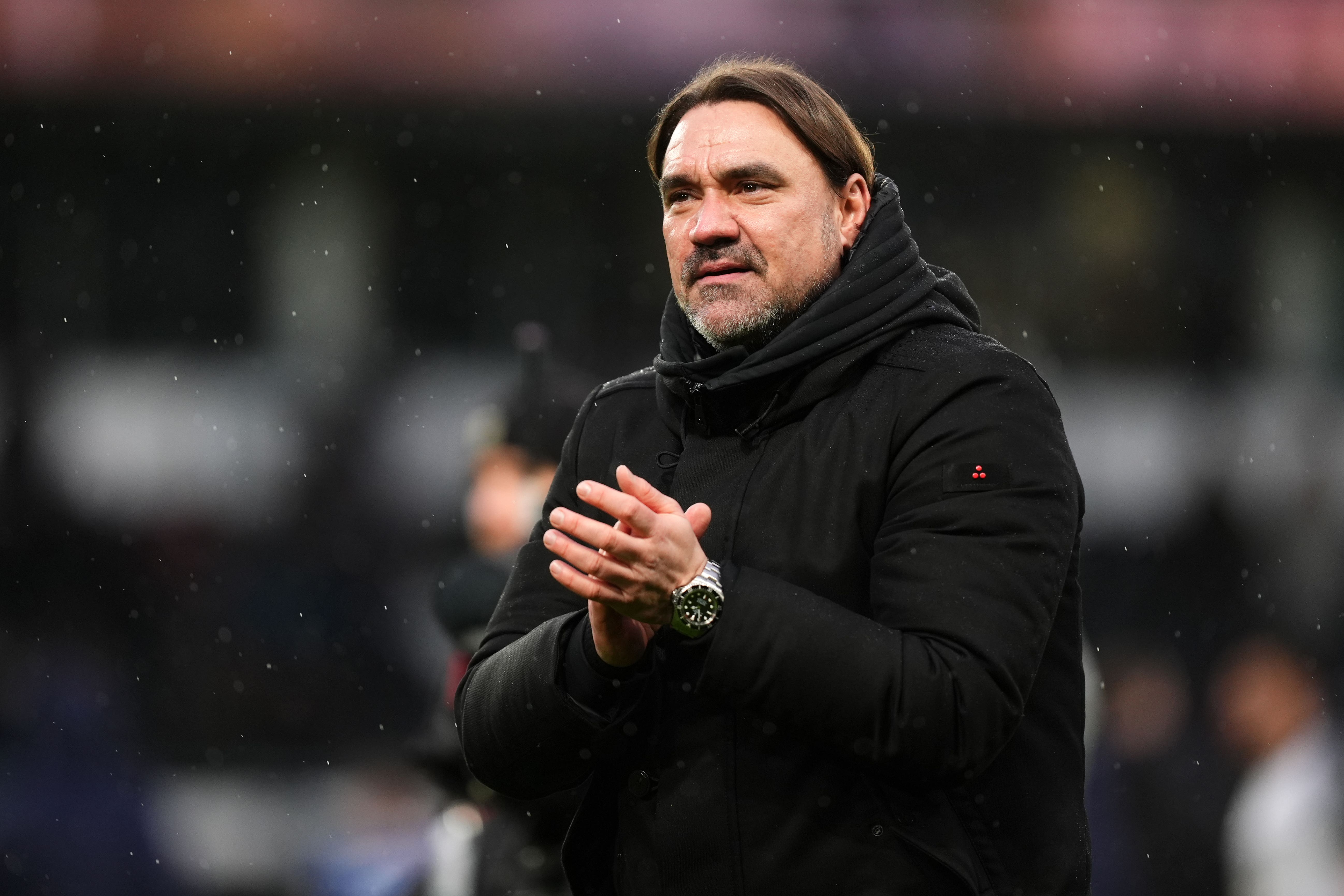 Leeds manager Daniel Farke saw his side hit back to beat Derby (Mike Egerton/PA).