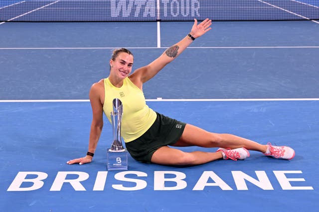 <p>Aryna Sabalenka claimed the title in Brisbane</p>