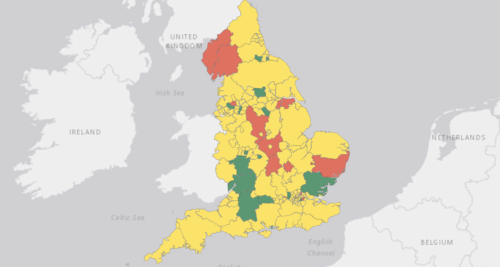 The pothole map of England