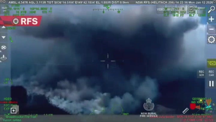 Aerial footage shows extent of major Australian bushfire in national park