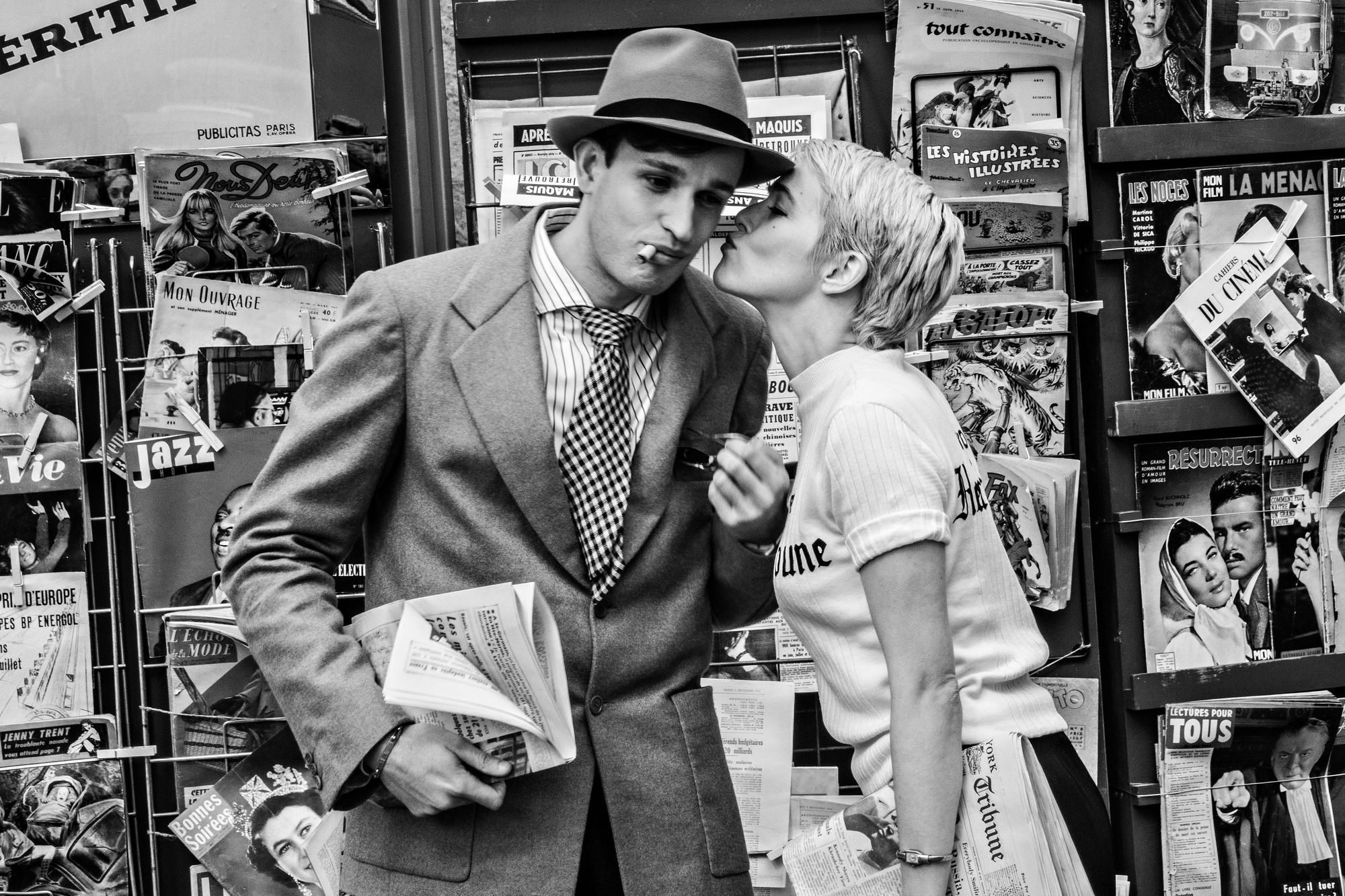 Paying homage: Aubry Dullin and Zoey Deutch as Jean-Paul Belmondo and Jean Seberg in Richard Linklater’s ‘Nouvelle Vague’