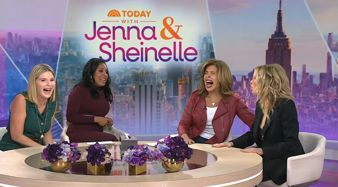 Jenna Bush Hager and Sheinelle Jones shared a glass of wine with Hoda Kotb and Kathie Lee Gifford during Monday's show