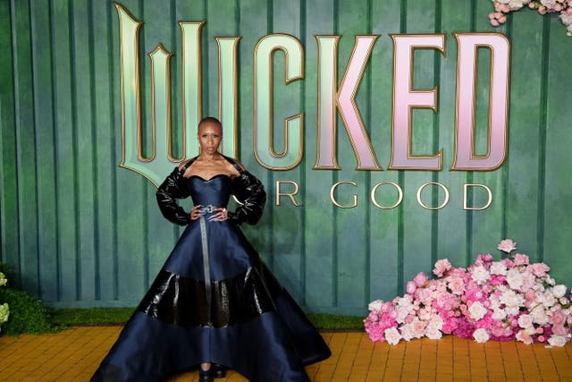 Wicked: For Good, starring Cynthia Erivo, was among the top five films of the year on the Official Video Chart (Jonathan Brady/PA)