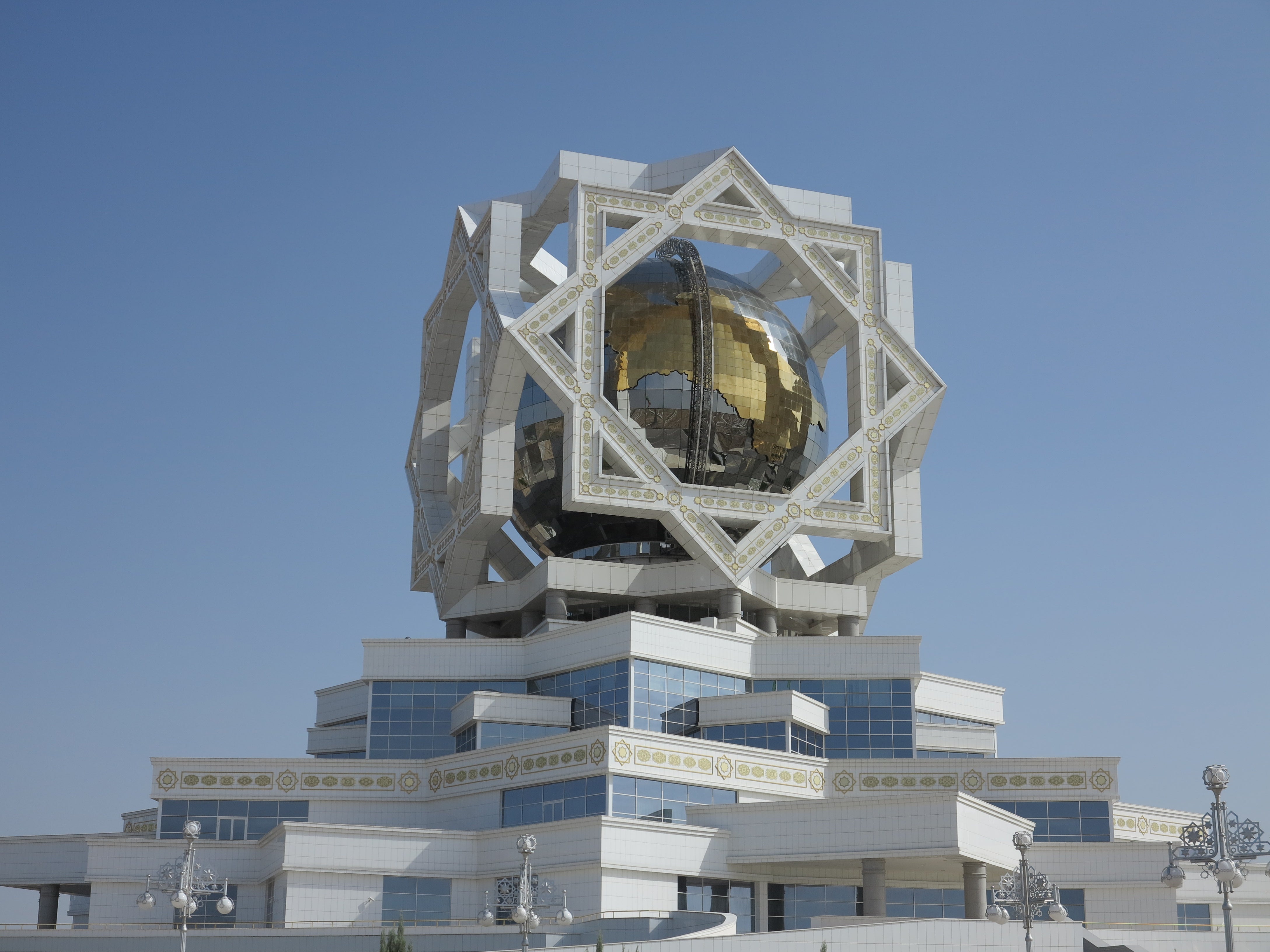 <p>Weird and wonderful: Wedding Palace in Ashgabat, capital of Turkmenistan</p>