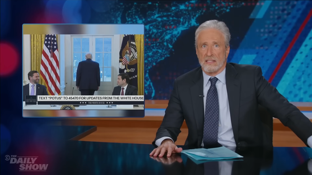 <p>Jon Stewart on 'The Daily Show'</p>