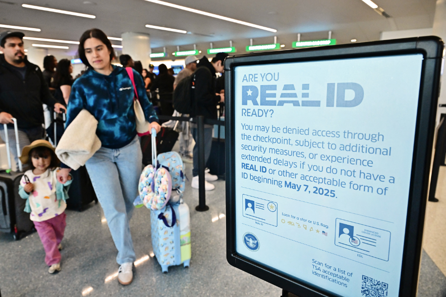 From February 1, adults without a Real ID or other accepted ID will pay a $45 fee and go through TSA’s Confirm.ID verification to pass security