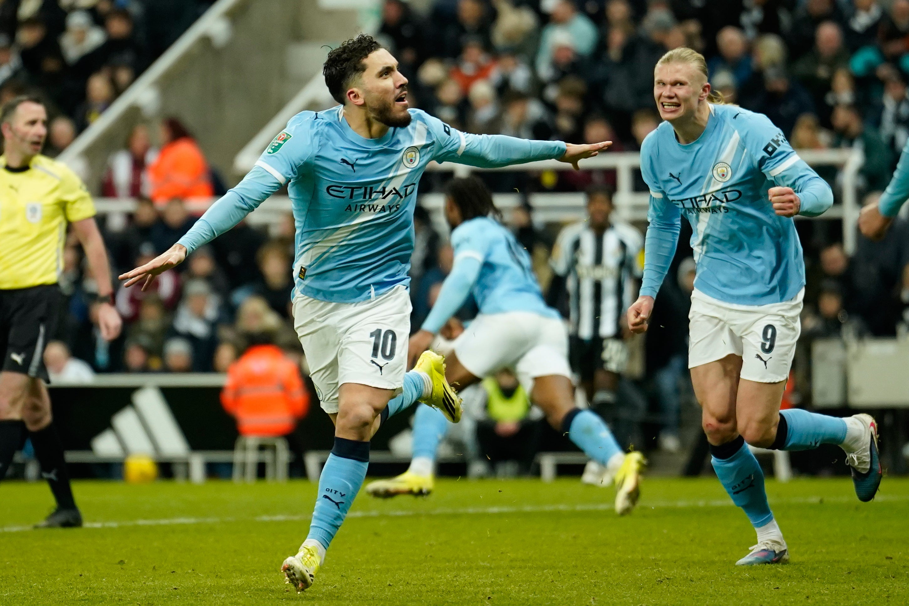 Cherki scored the second goal late on to put City in control of their Carabao Cup semi-final against Newcastle