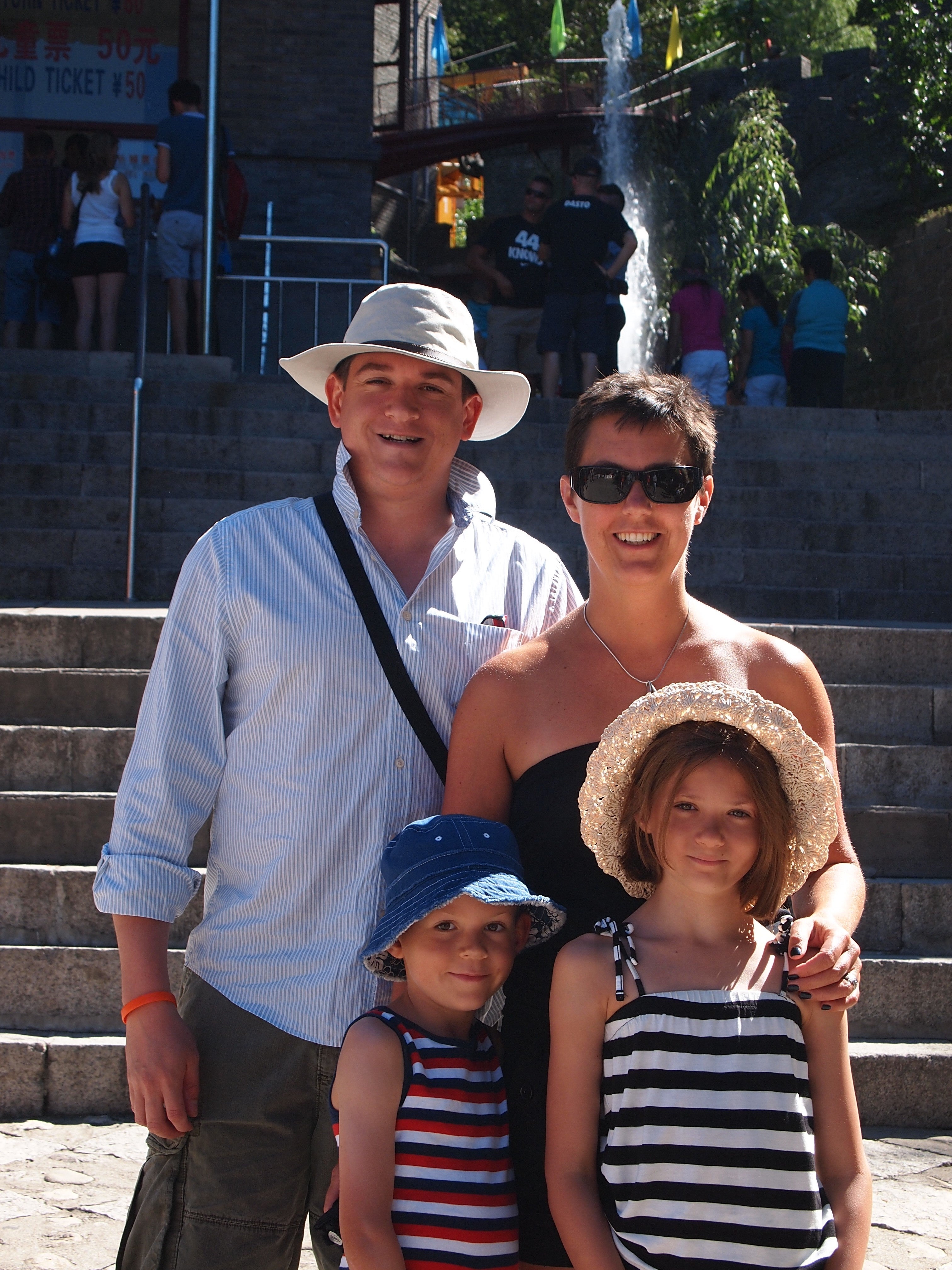 Mrs Gascoyne and her family in Beijing in 2012