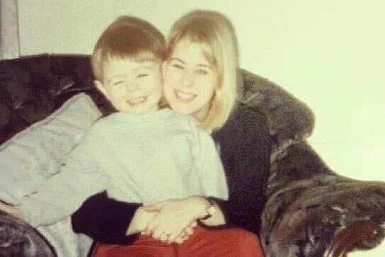 Ryan Riley with his mother, Krista, who was diagnosed with lung cancer when he was 18