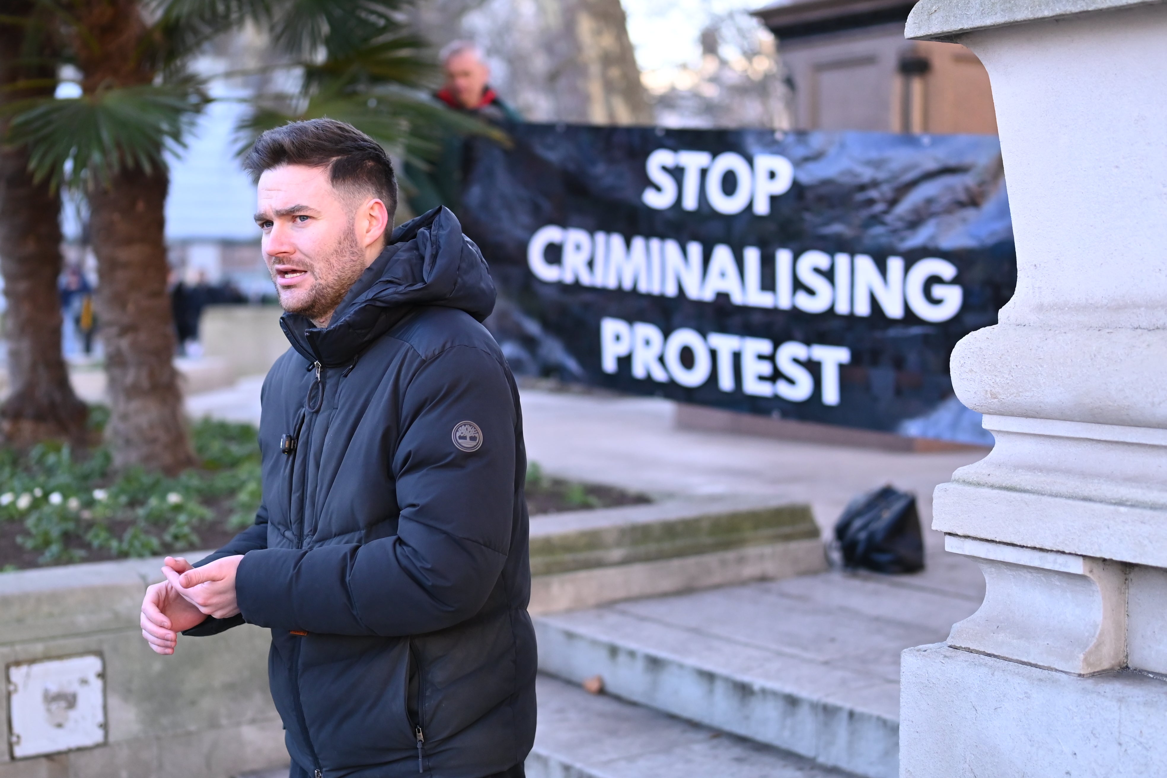 Rob Pownall said peaceful protest had a ‘long and legitimate history in driving ethical and scientific progress’
