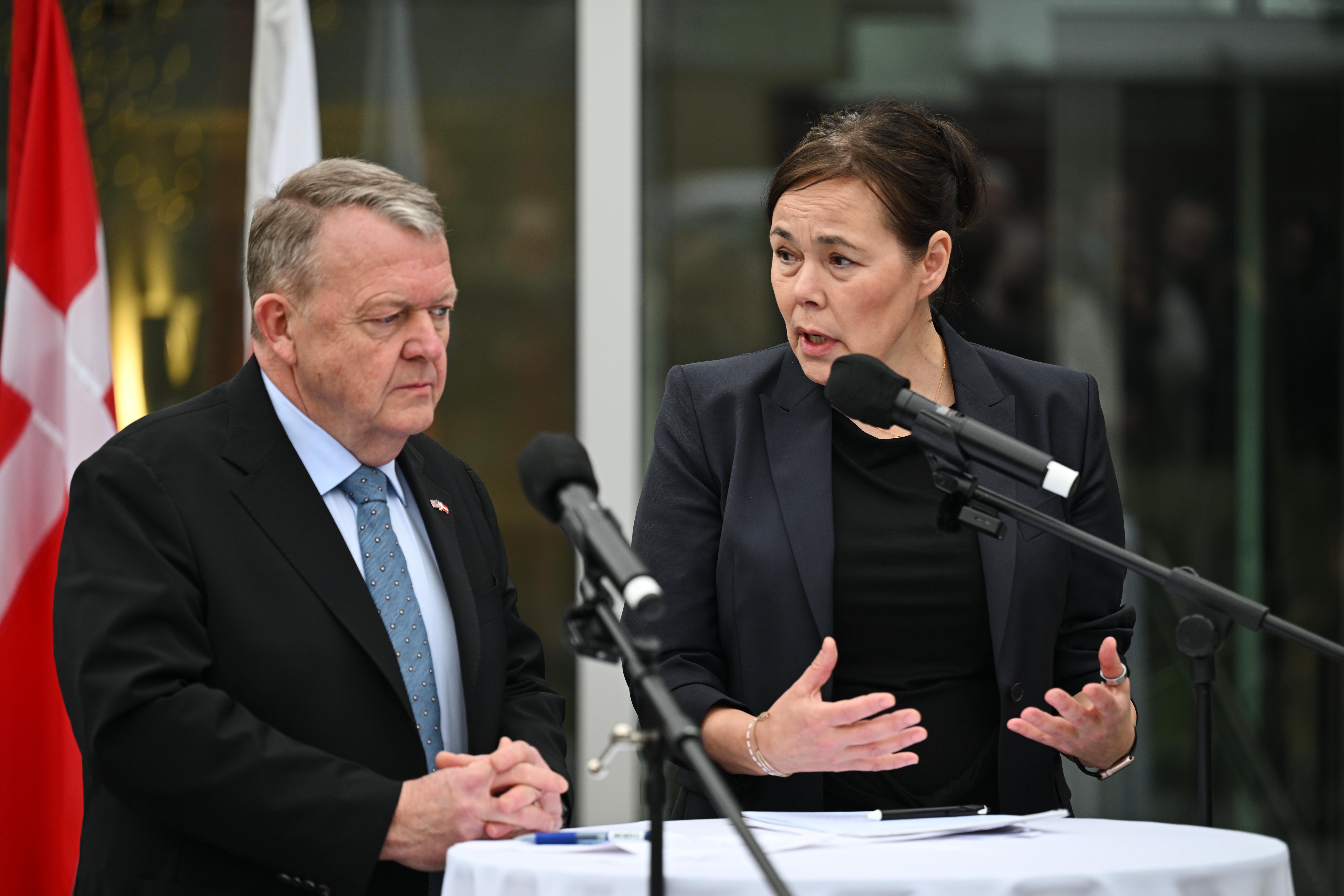 The foreign ministers of Denmark and Greenland said there remained ‘fundamental disagreement’ between their respective countries and the US