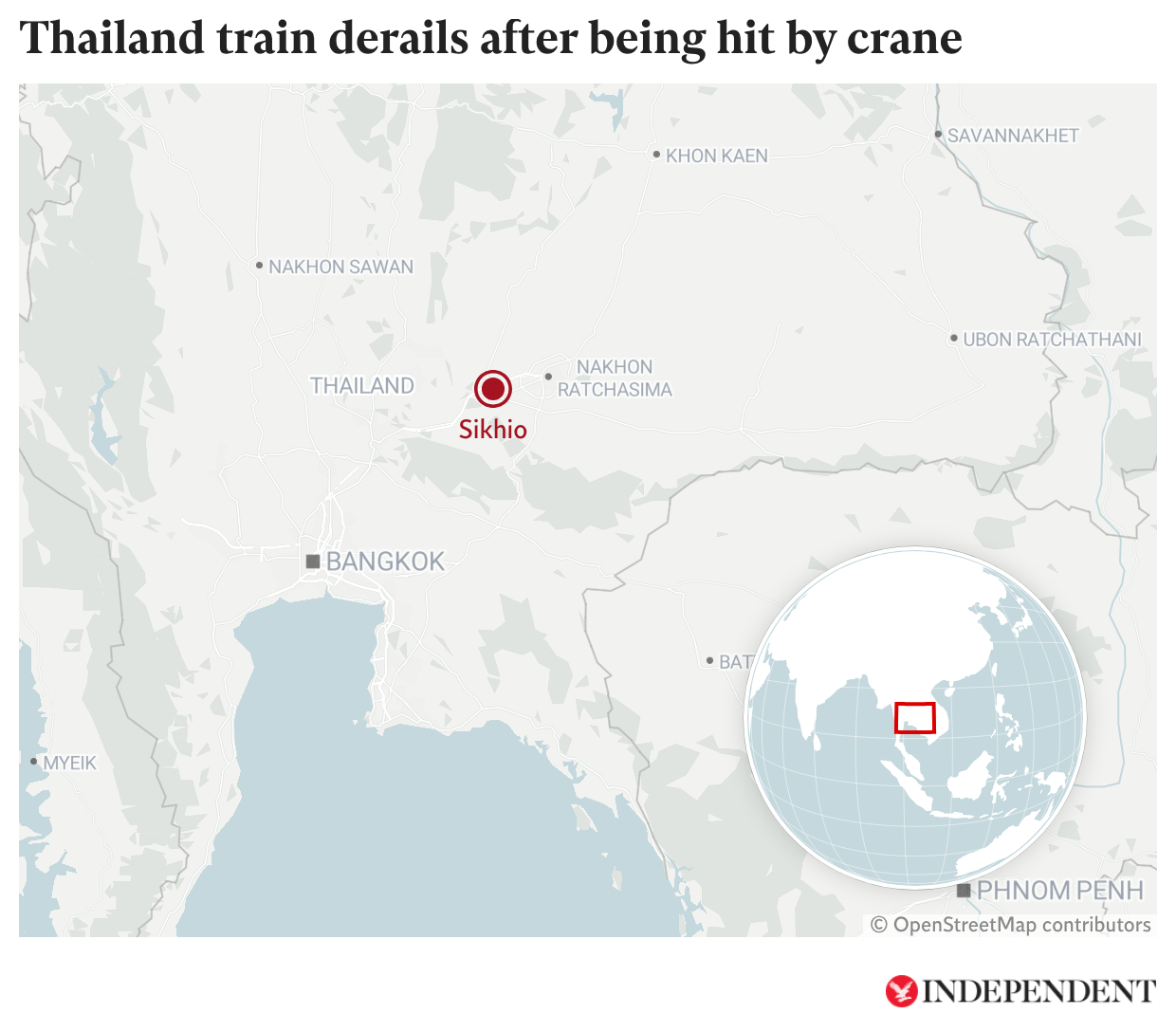 The train was moving from Bangkok to Ubon Ratchathani in the northeast of Thailand when the accident happened on Wednesday morning