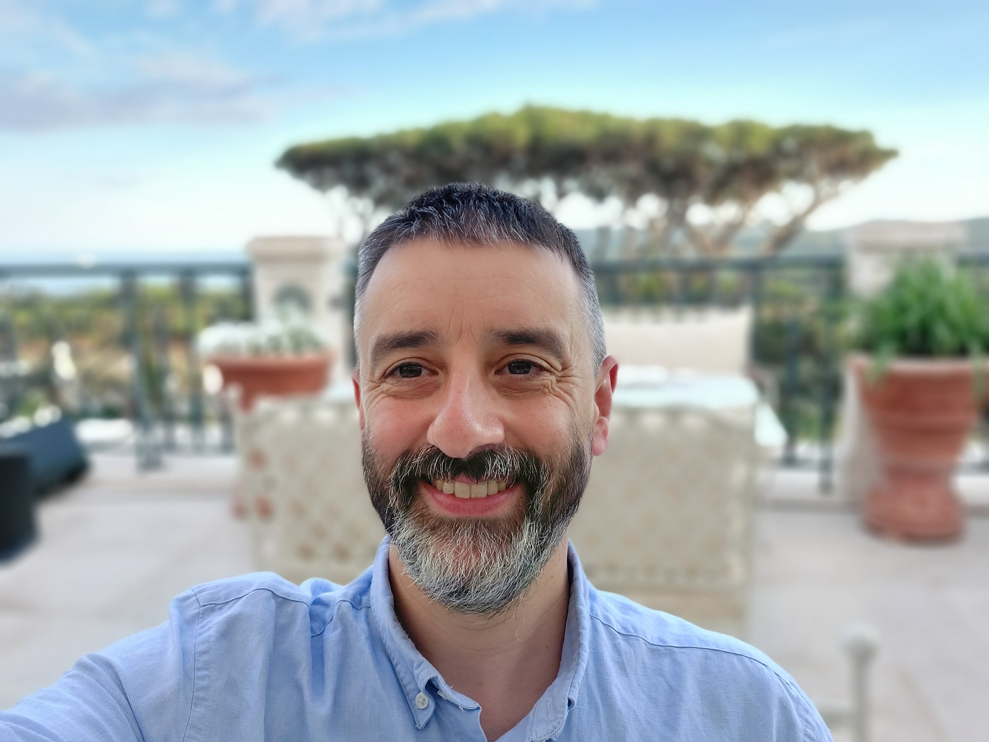 <p>Ted is pictured here enjoying a meal at Château de la Messardière's Matsuhisa Saint-Tropez restaurant</p>