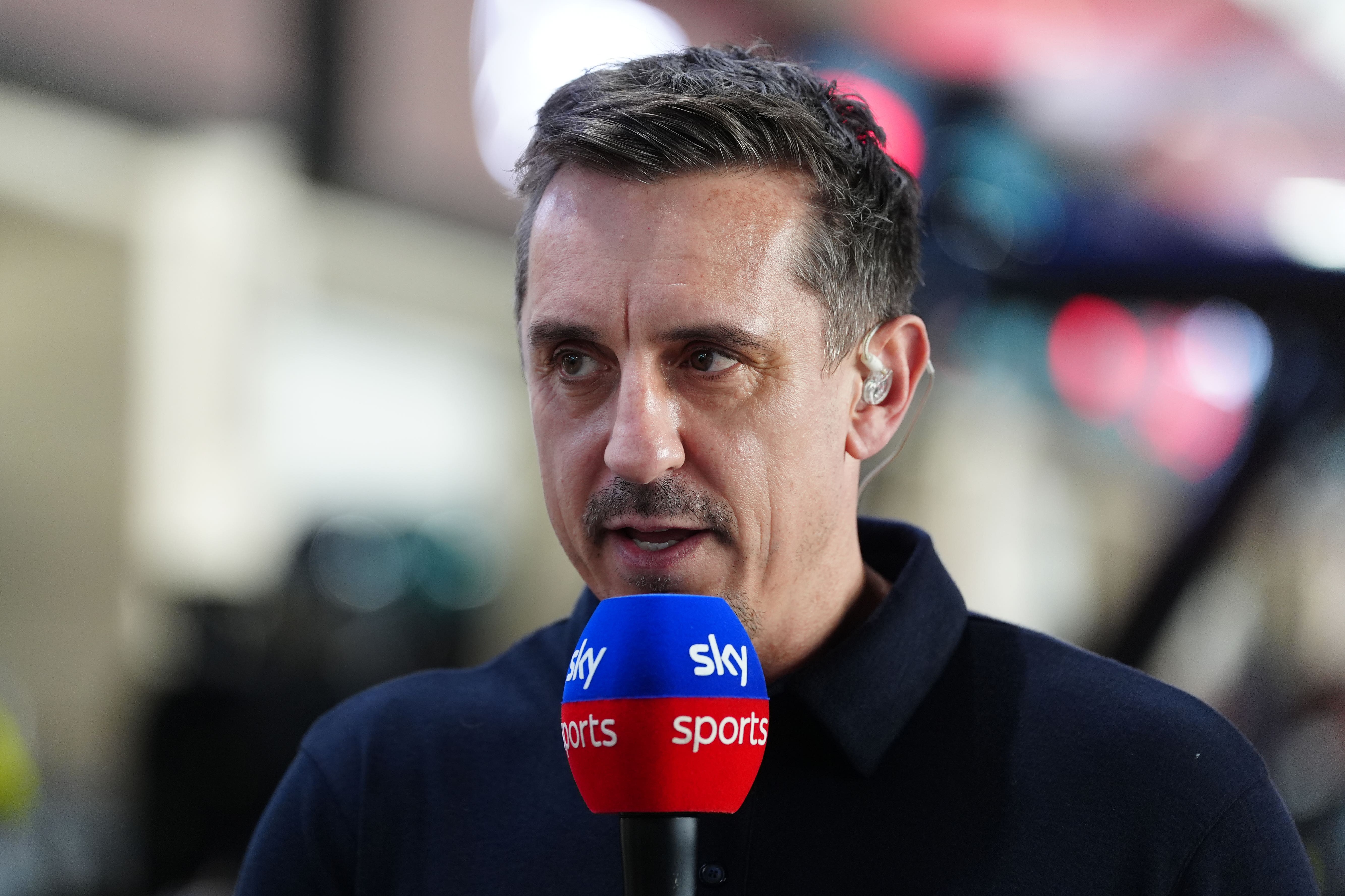 Gary Neville’s comments during the Arsenal-Liverpool game triggered more than 500 Ofcom complaints (David Davies/PA).