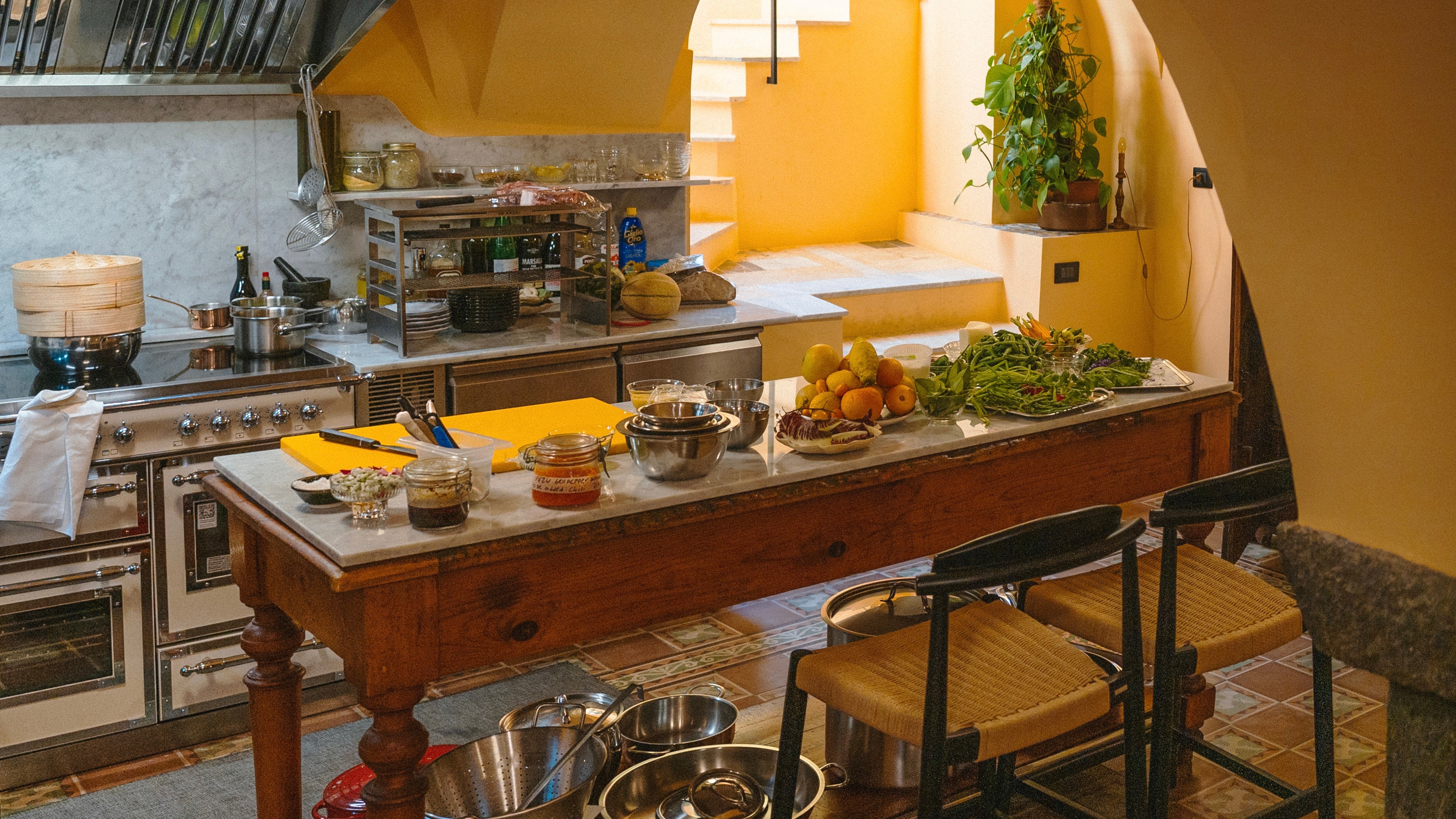 <p>The kitchen at Palazzo Previtera restaurant benefits from the local bounty of Etna</p>