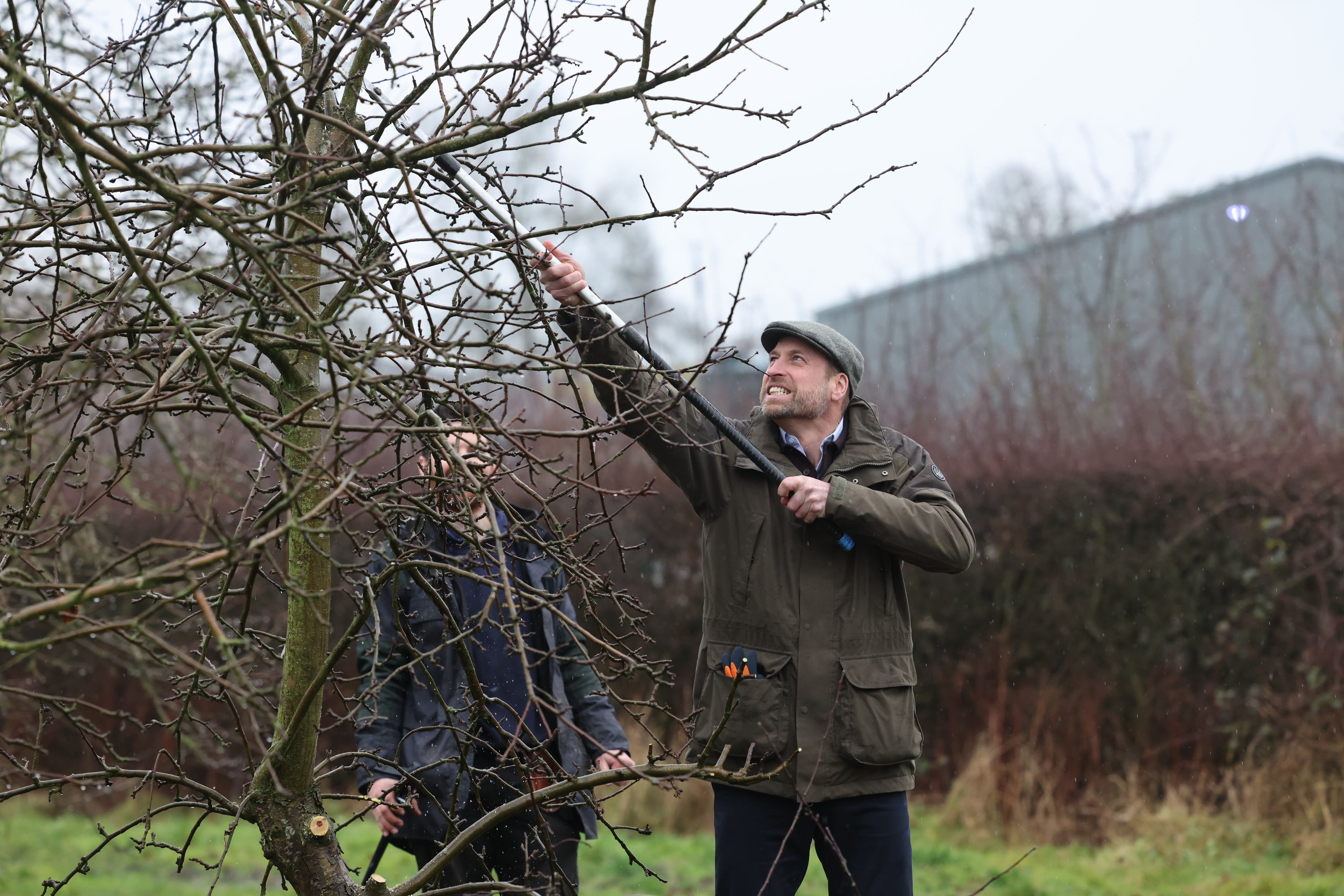 The Prince of Wales during a visit to a family farm in Herefordshire (Richard Pohle/The Times)