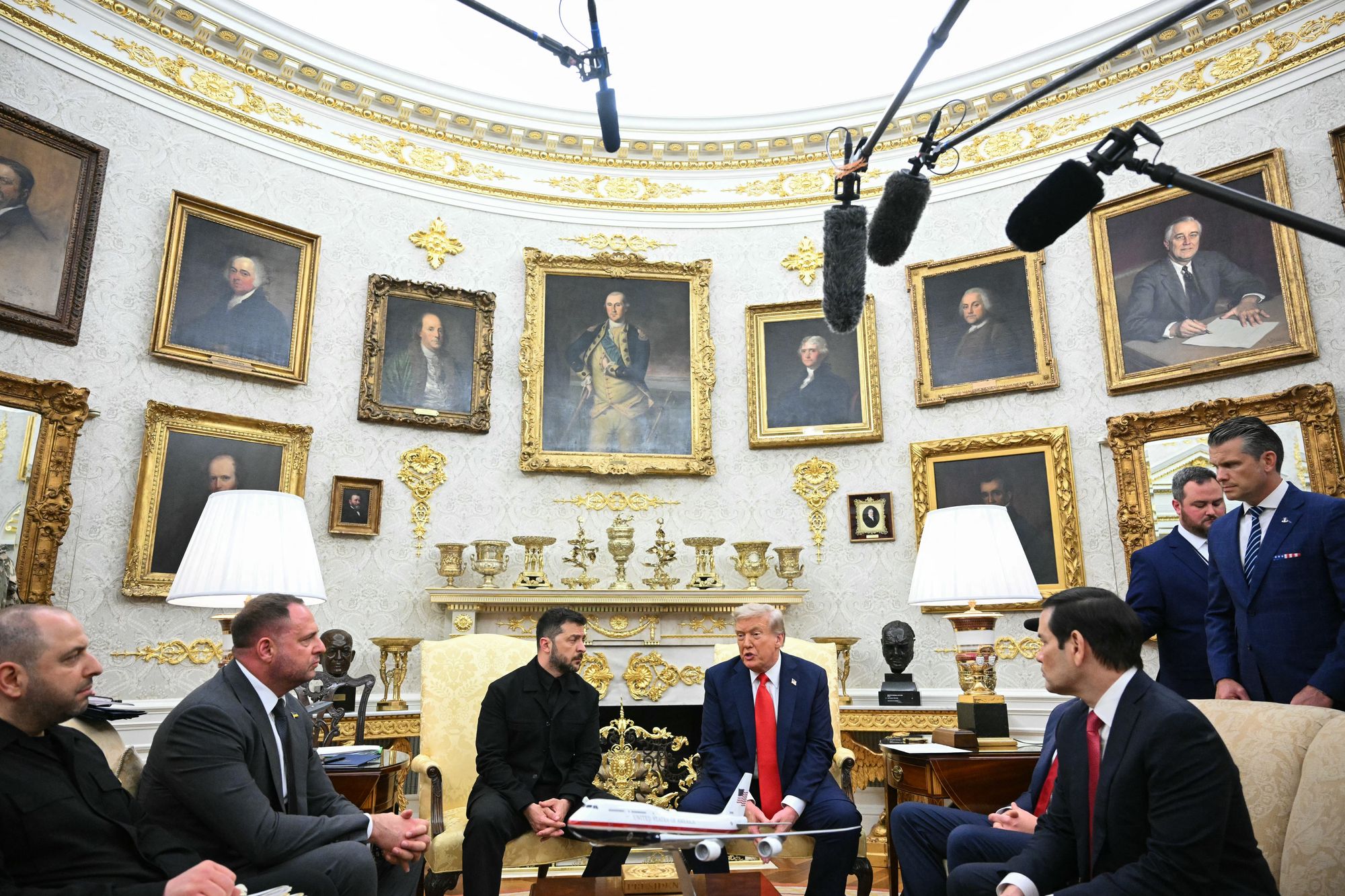 Gold leaf, appliques and picture frames have proliferated like weeds as Donald Trump has made over the Oval Office to his particular tastes