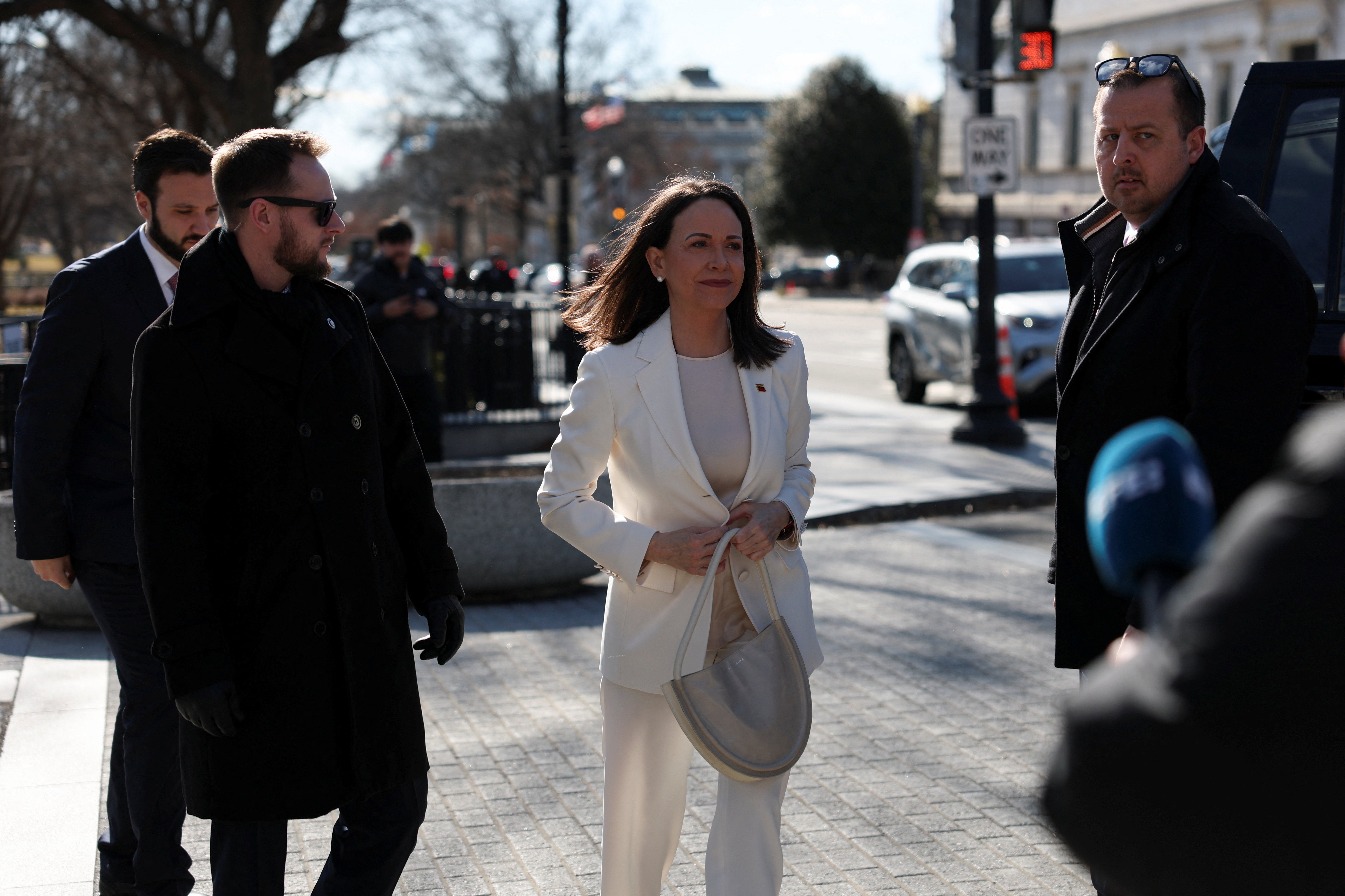 <p>María Corina Machado arrived to have lunch with President Donald Trump at White House</p>