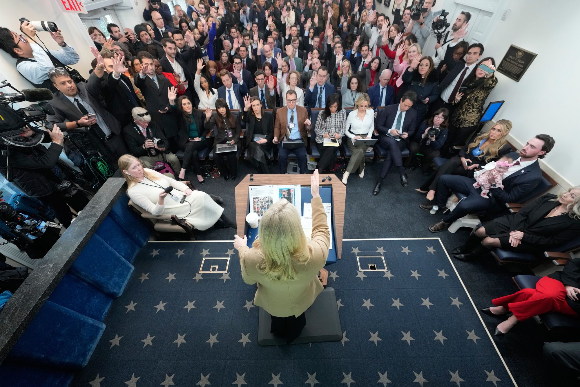 Leavitt unleashed a remarkable string of insults at the reporter when asked for his opinion about the killing, which is shared by a majority of voters